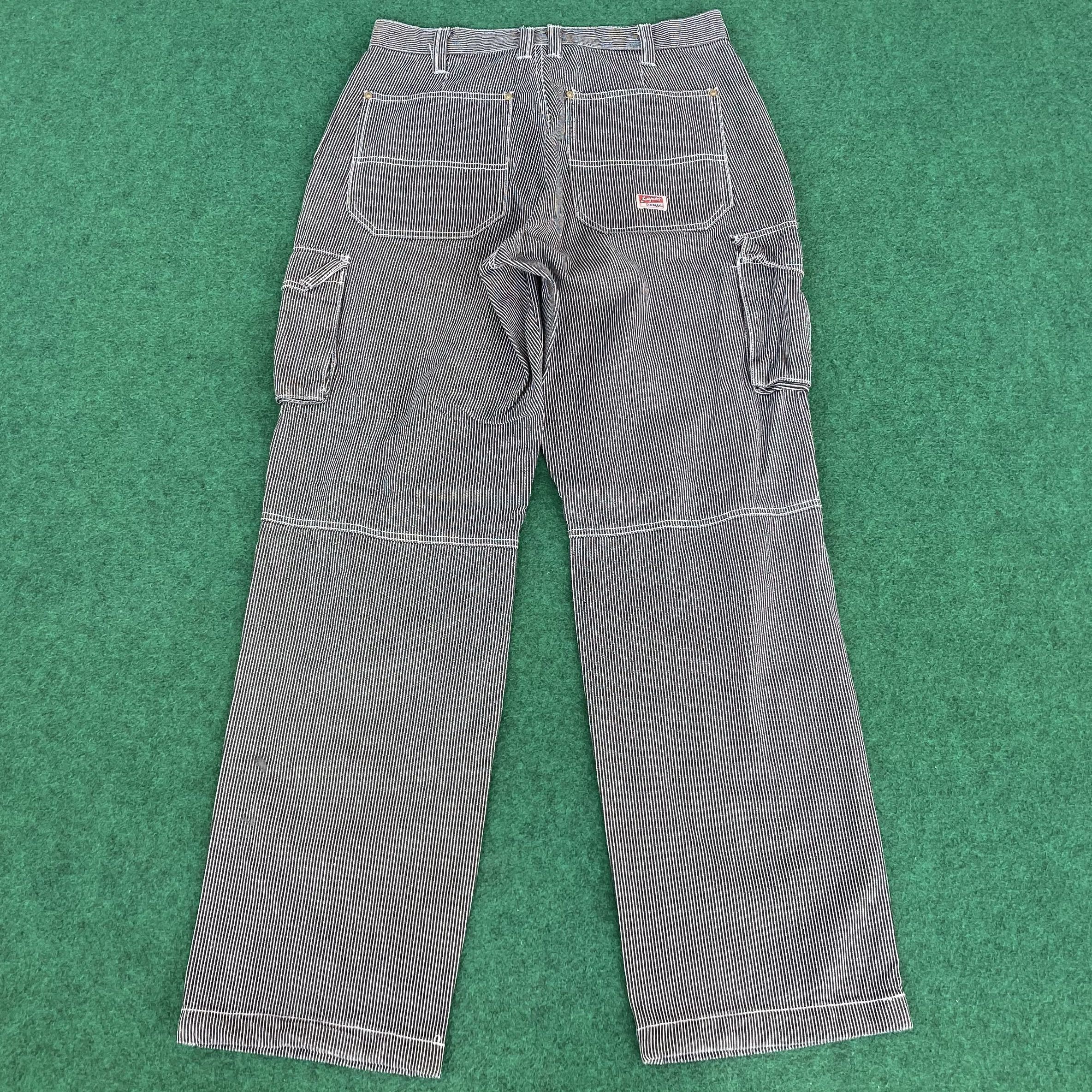 Japanese Brand Vtg Dogman Jeans Hickory Stripe Workwear Style Jeans Size US 30 / EU 46 - 13 Thumbnail