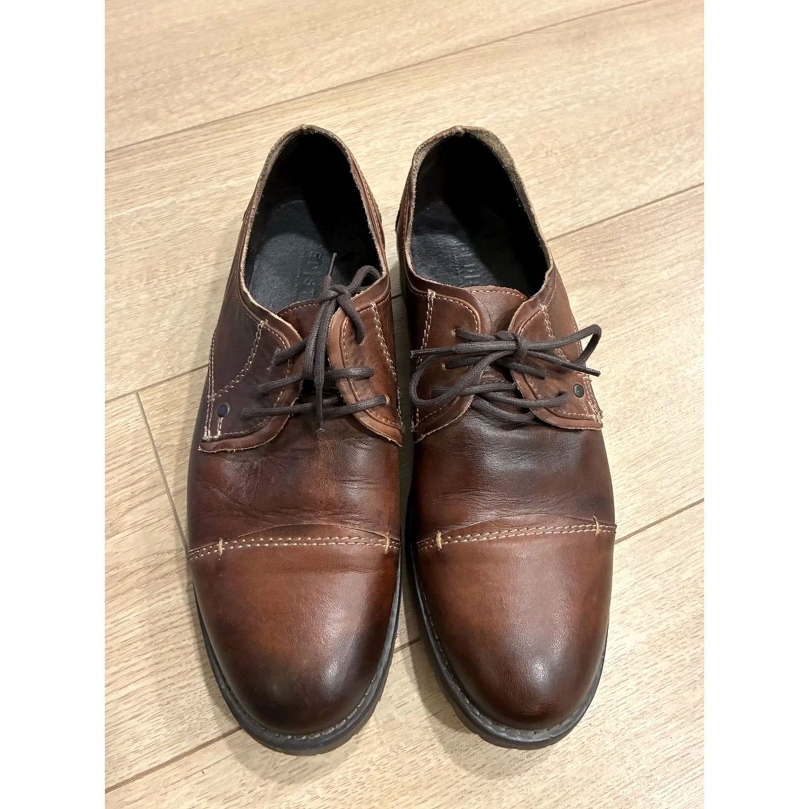 Bed Stu‎ Men\'s Two Toned Leather Distressed Oxford Dress Shoes Brown- Size 11 Bed Stu Men main image 4