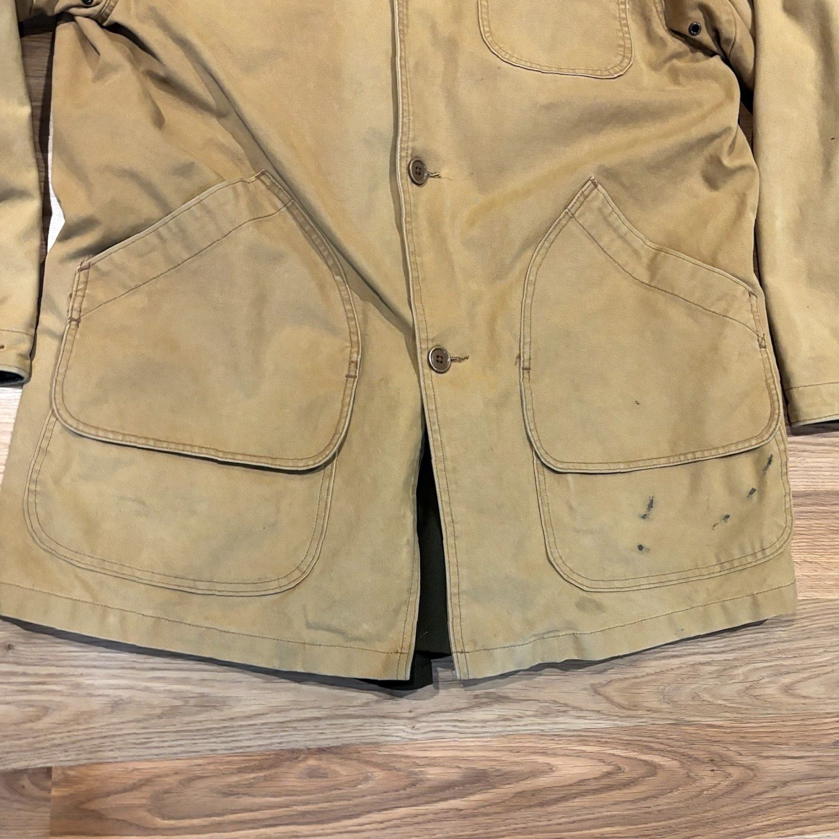Vintage VINTAGE LL Bean Chore Coat Jacket USA Made 2XL Brown Canvas Lined Flannel Full Zip Button Casual Workwear Men Midwest US 90s Size US XXL / EU 58 / 5 - 7 Thumbnail