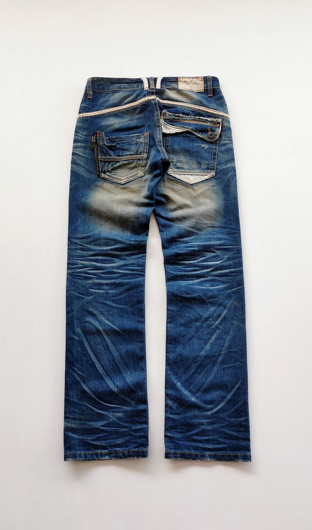 Japanese Brand Mudwash Lolita Exotic Vintage Blue Jeans Size US 32 / EU 48 - 6 Thumbnail