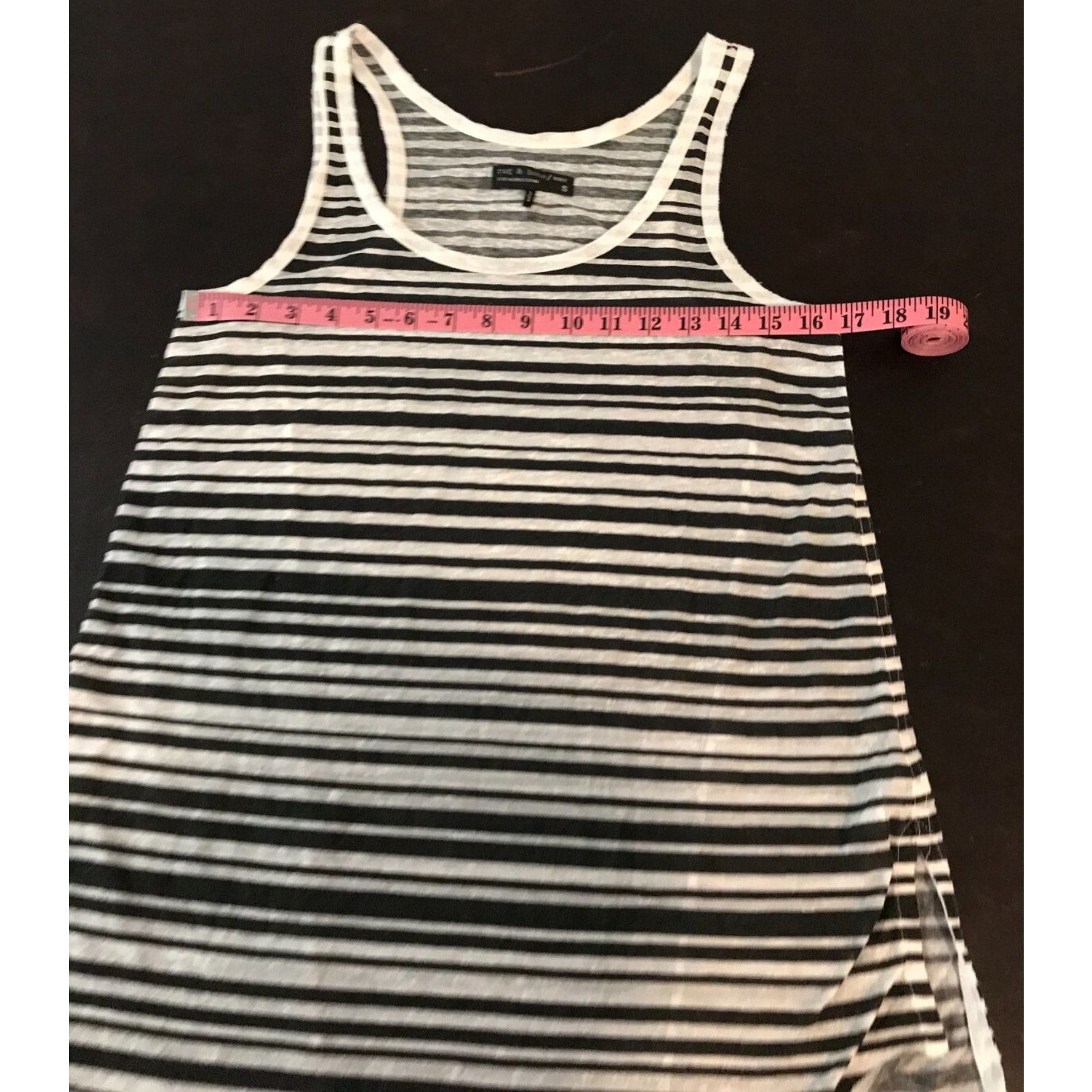 Rag & Bone Rag & Bone for Nordstrom Black & White Knit Stripped Tank Size S / US 4 / IT 40 - 5 Thumbnail