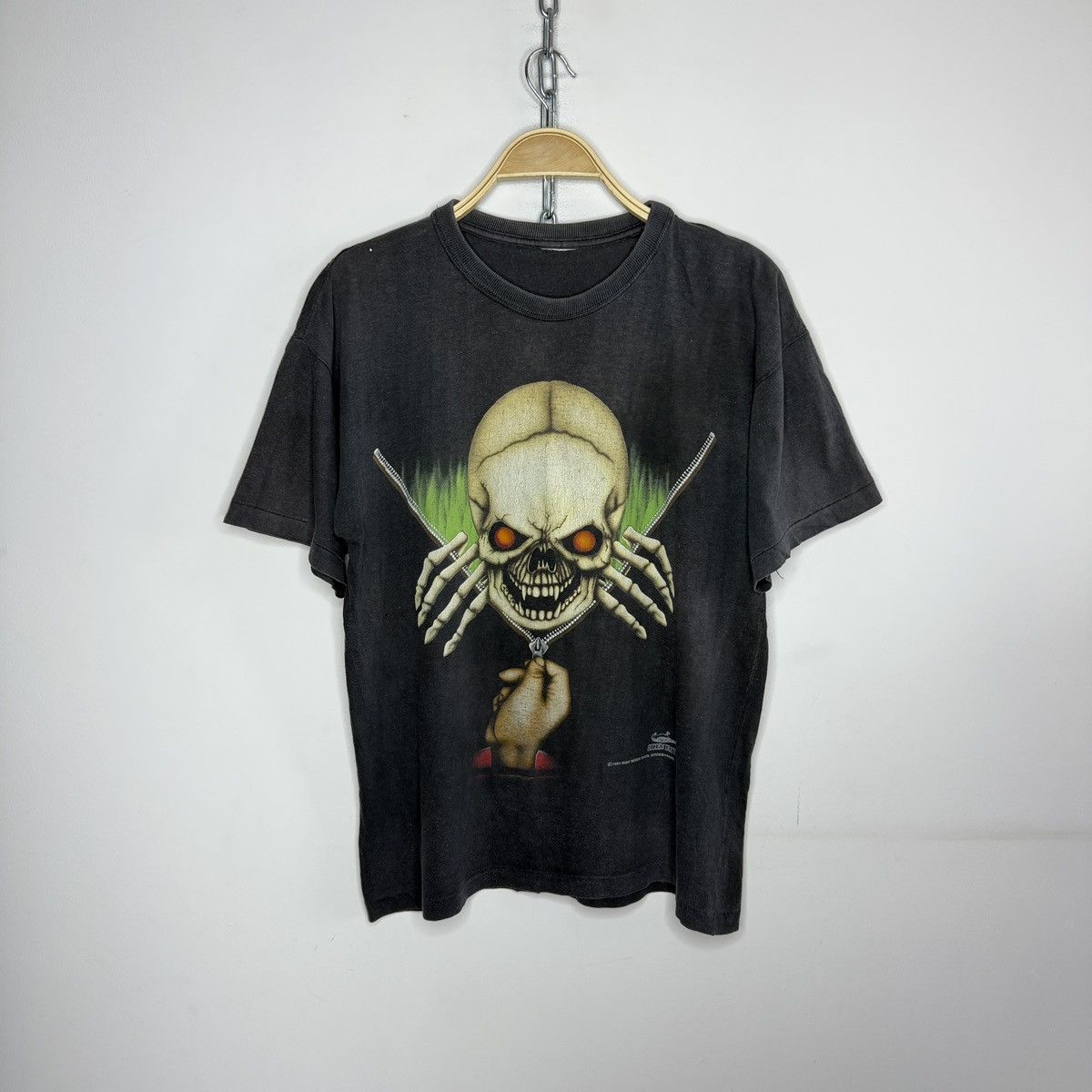Vintage Sudden Death 1993 Tshirt Tee Single Stitch 90s Skull