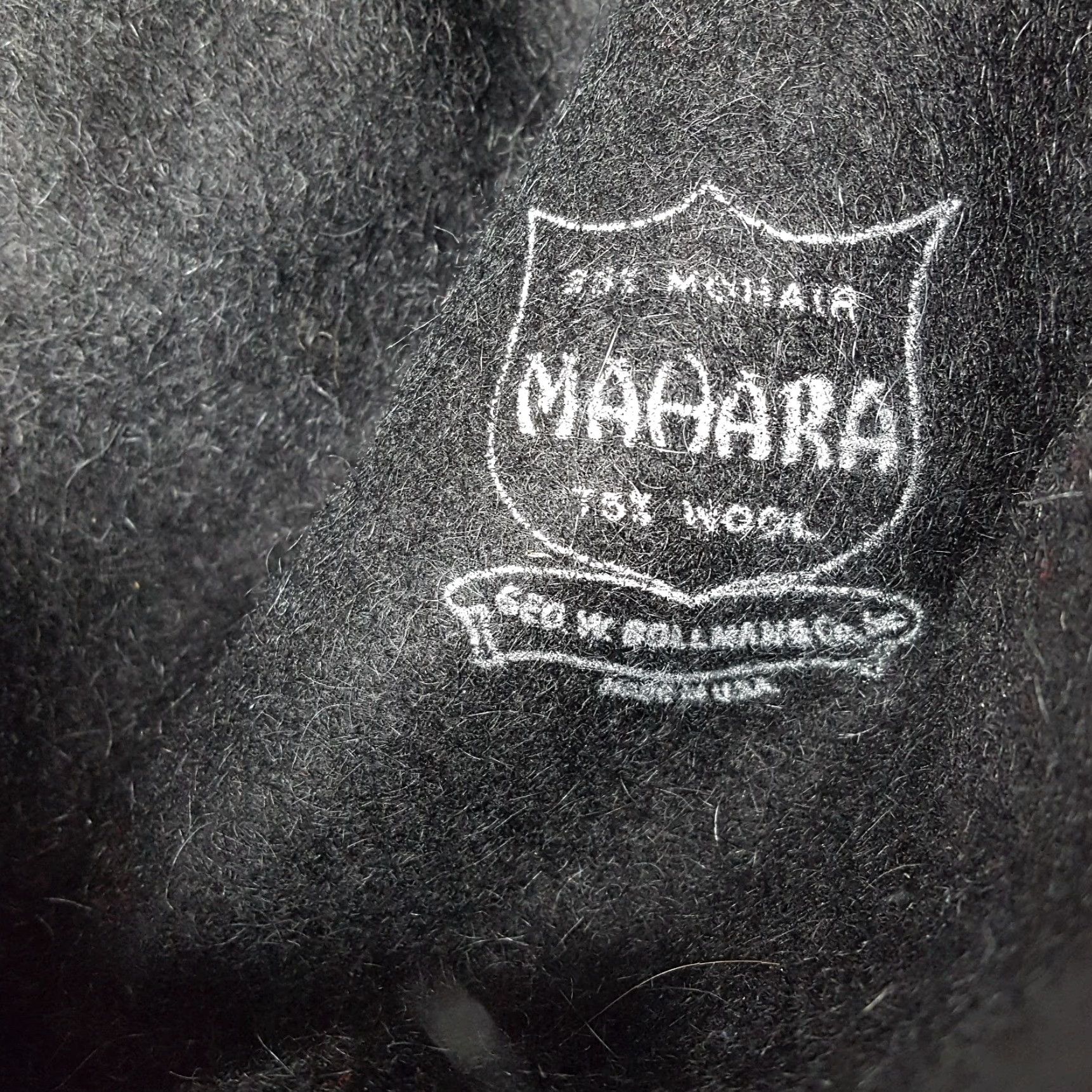 Vintage VINTAGE 60s Mahara Mohair Fedora Hat Black Men's Size M Grunge Casual Fashion Size ONE SIZE - 6 Thumbnail