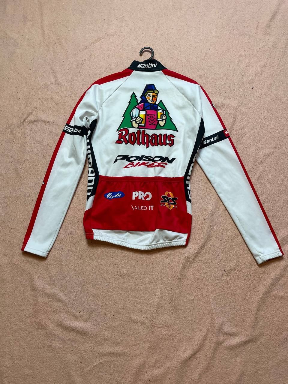 Vintage white jacket Santini sportwear Y2K big logo print vintage Size US L / EU 52-54 / 3 - 23 Thumbnail