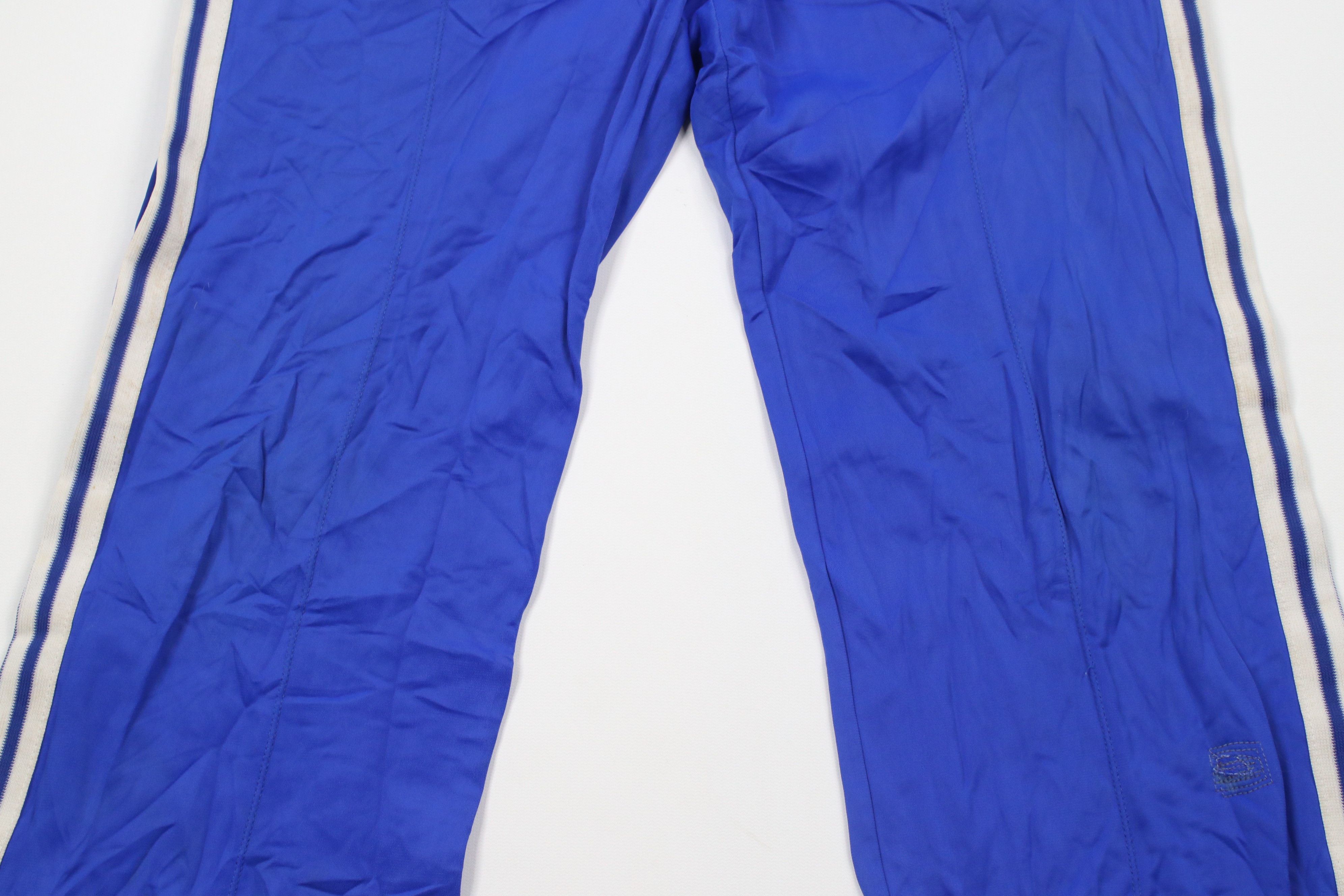 Adidas Vintage 70s Adidas Gusseted Wide Leg Flared Pants Blue Size US 32 / EU 48 - 3 Thumbnail