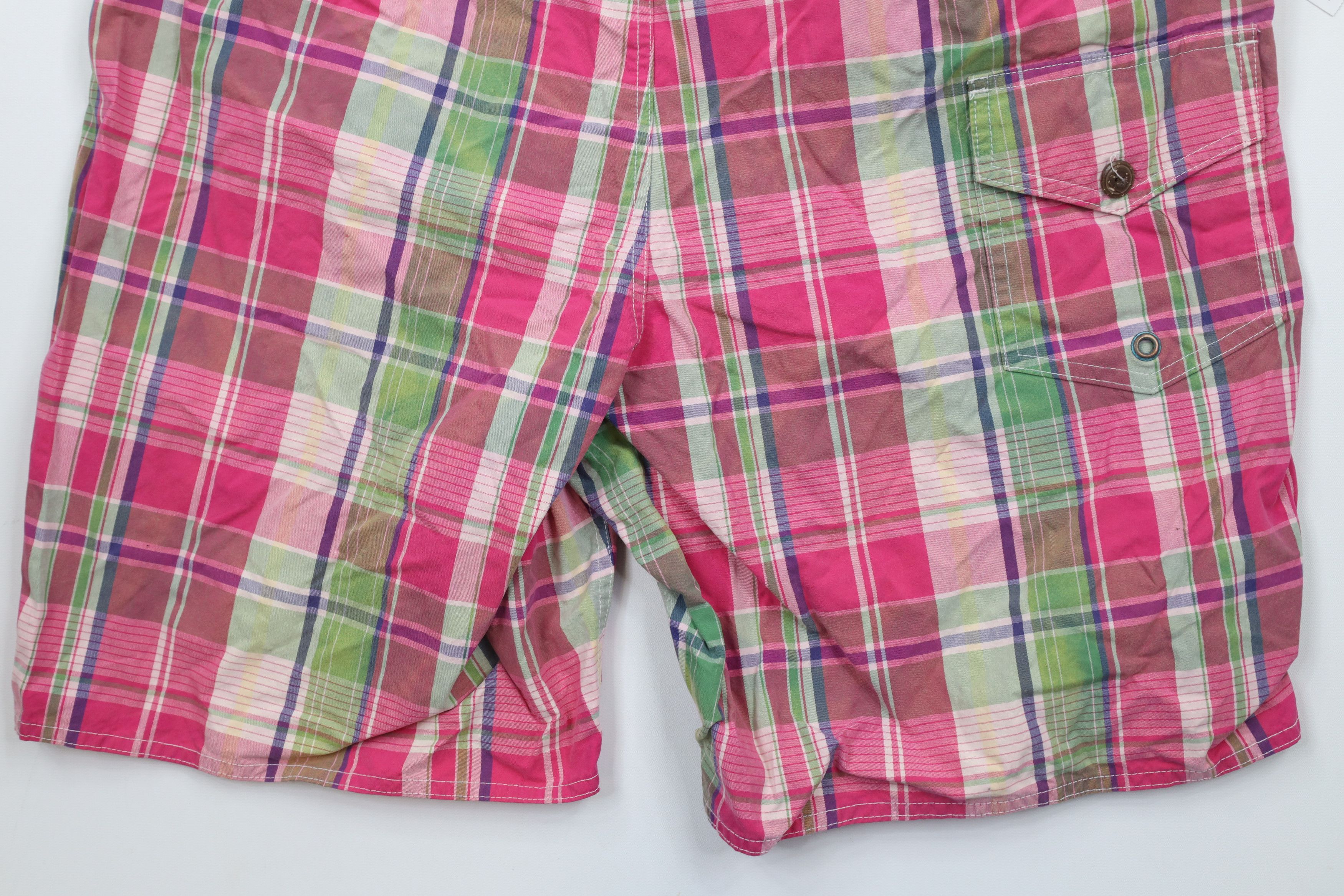 Ralph Lauren × Vintage Deadstock Vintage 90s Ralph Lauren Plaid Shorts Swim Trunks Size US 38 / EU 54 - 9 Thumbnail