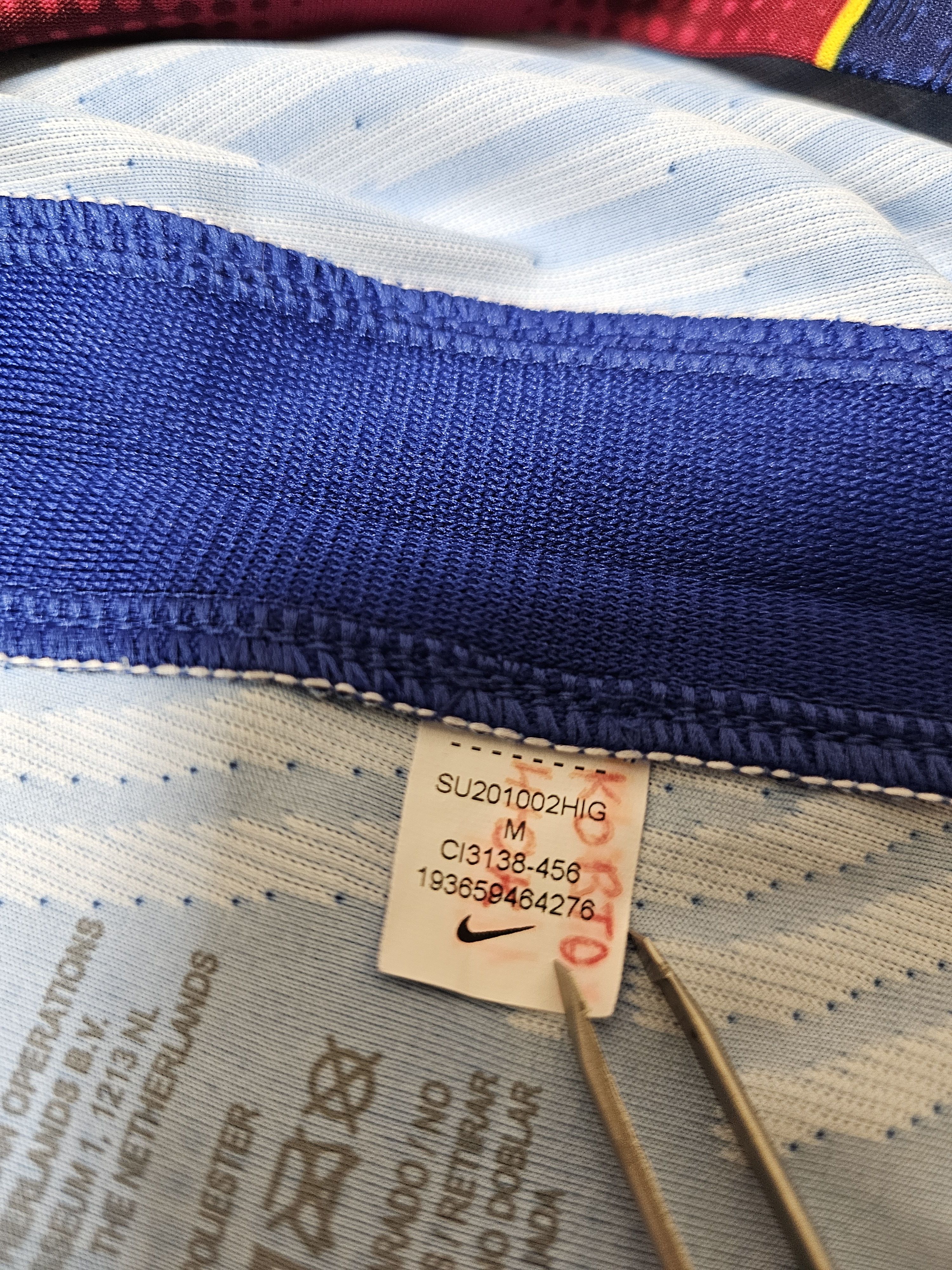 All Sport × Nike BARCELONA 2020 2021 PLAYER ISSUE FOOTBALL LONG SOCCER JERSEY Size US M / EU 48-50 / 2 - 11 Thumbnail
