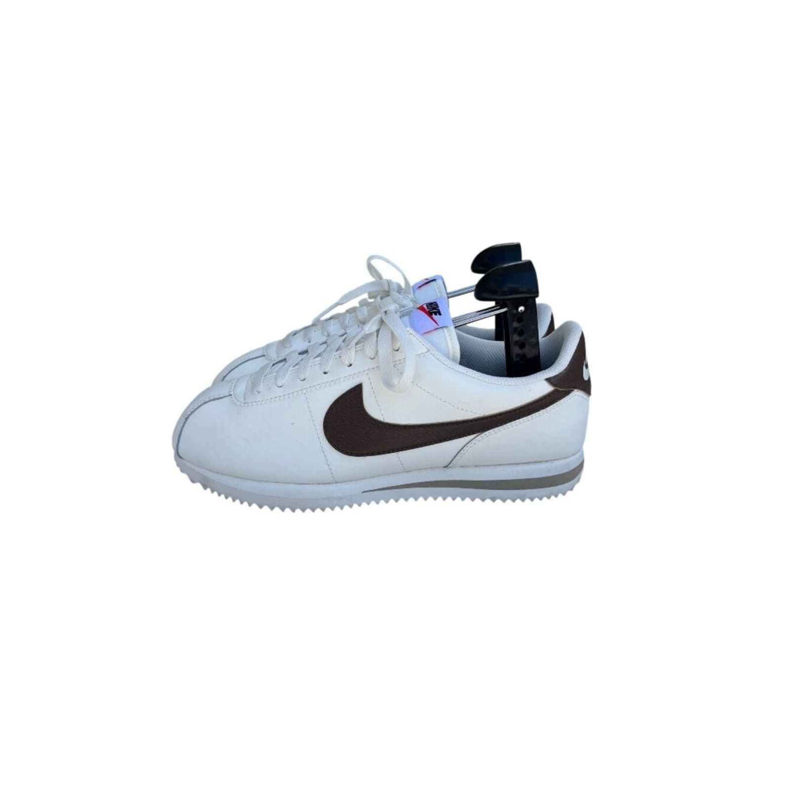 Nike Nike Classic Cortez Leather Sneakers White & Brown Size 8.5 Size US 8.5 / IT 38.5 - 1 Thumbnail