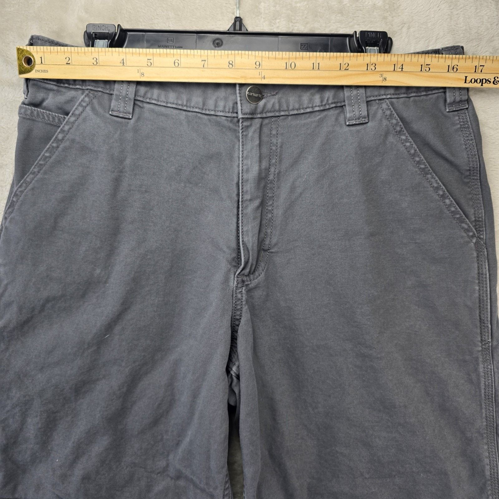 Carhartt Carhartt Shorts Mens 34 (Fits 33x9) Gray Rugged Relaxed Fit Size US 33 - 9 Thumbnail
