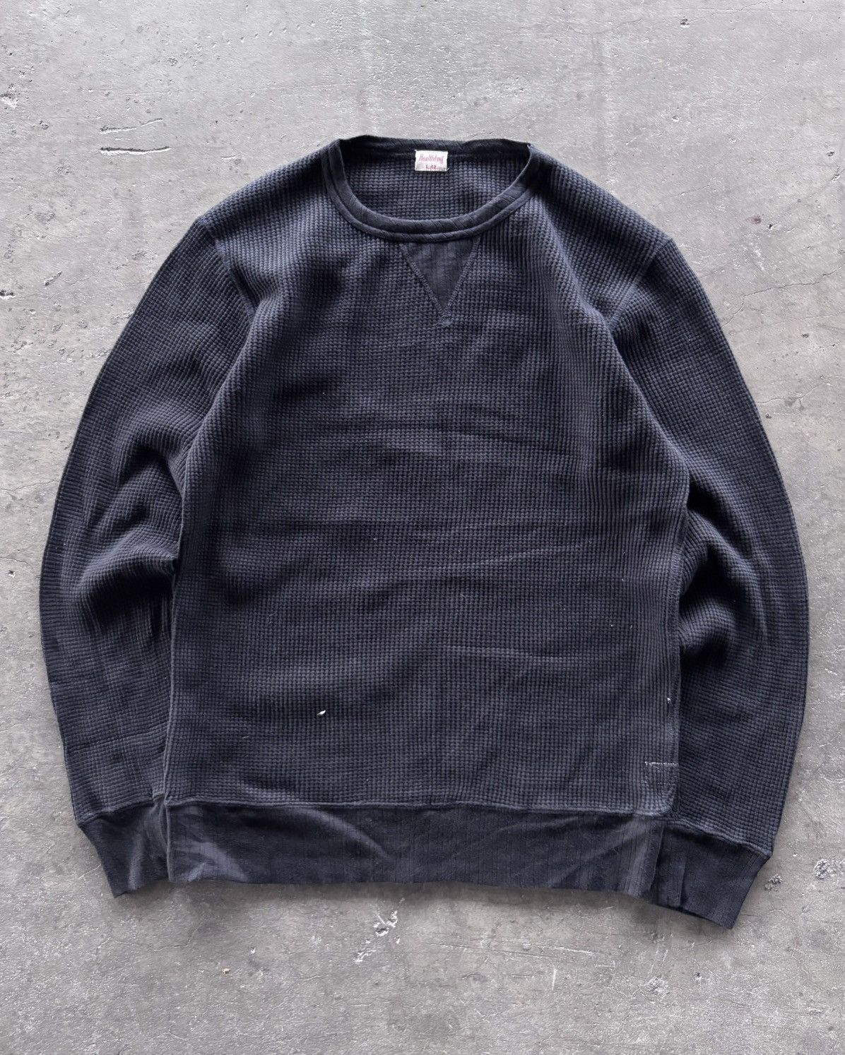 Vintage Healthknit Thermal Black Crewneck