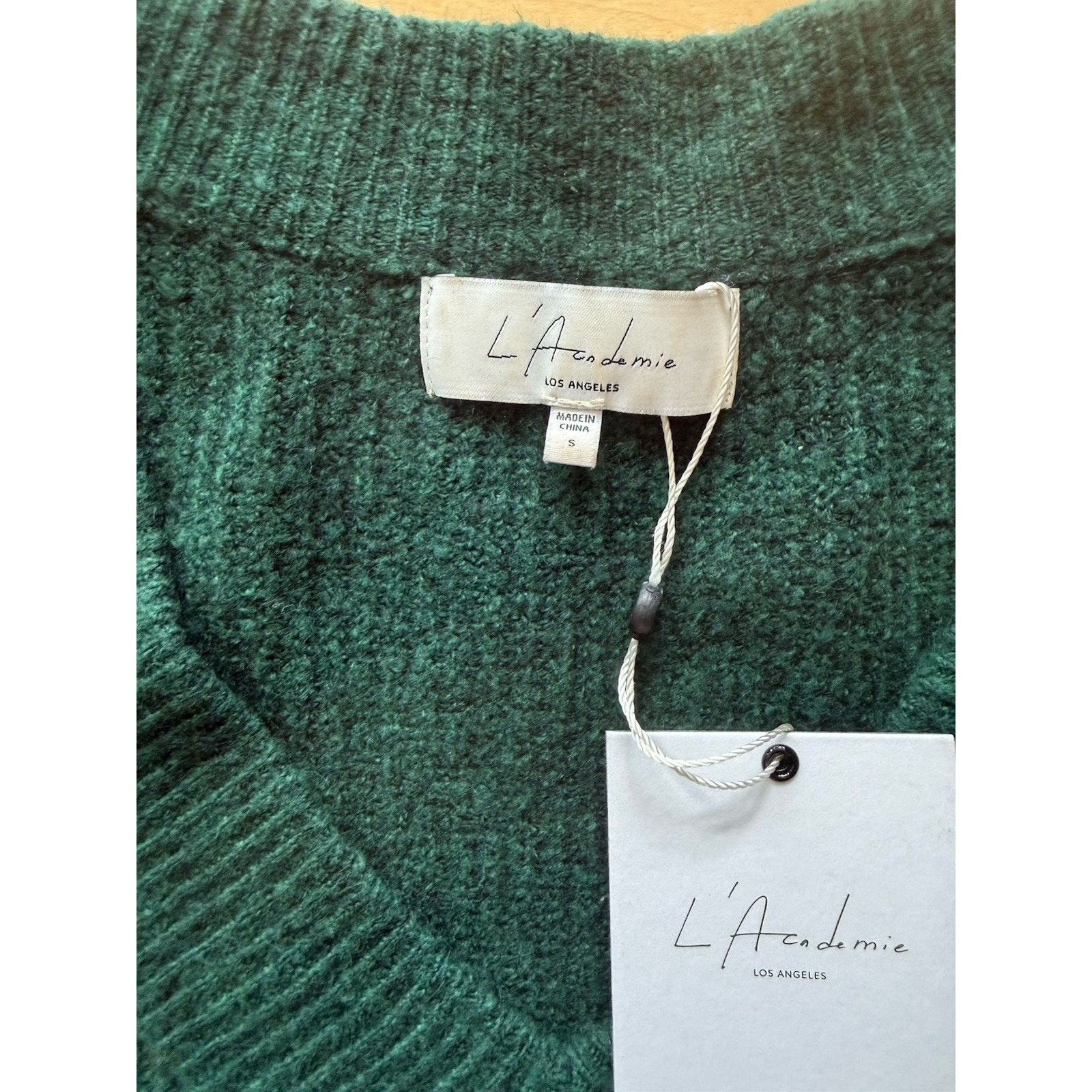 Other NWT L'Academie cropped Green V Neck Sweater Small Size S / US 4 / IT 40 - 3 Thumbnail