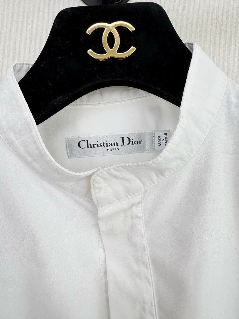 Dior Dior White Shirt with Logo-2505 Size S / US 4 / IT 40 - 2 Thumbnail