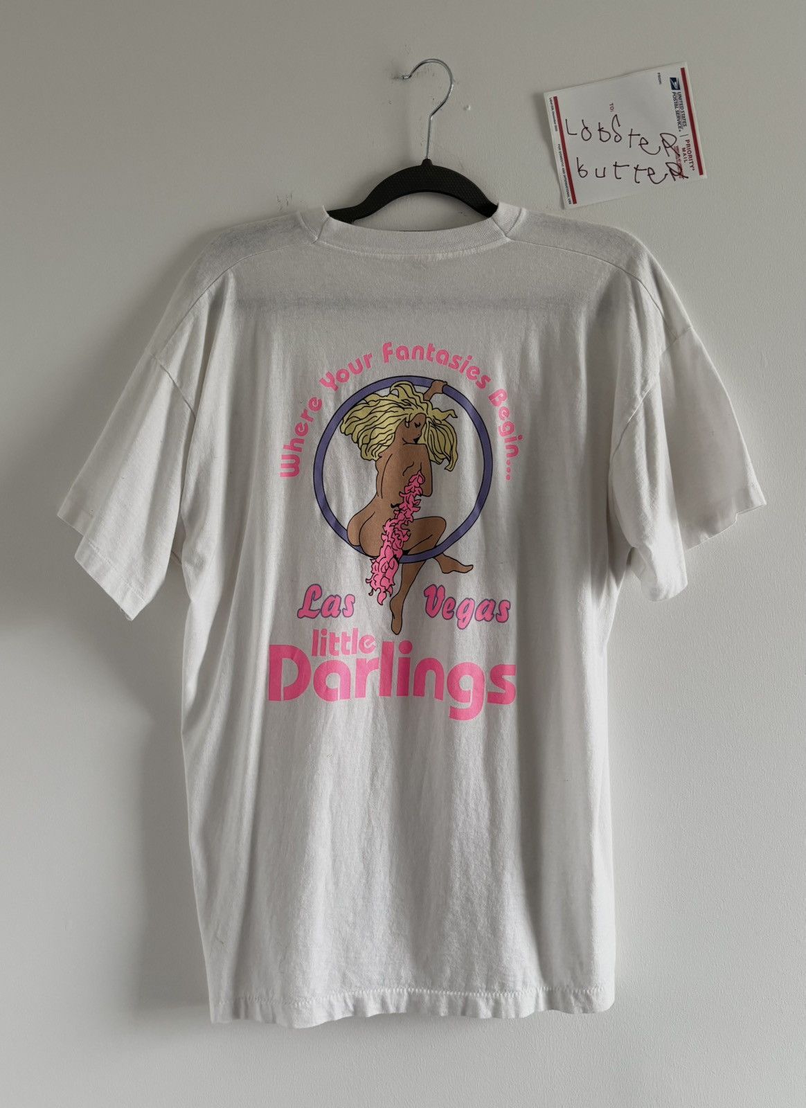 Vintage 90s little darlings strip club t shirt Size US XL / EU 56 / 4 - 1 Thumbnail