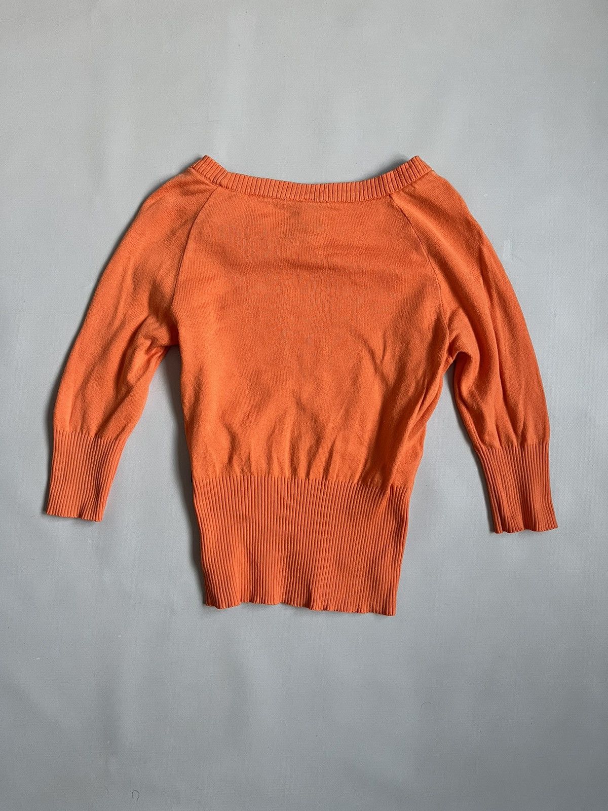 Dolce & Gabbana Vintage Y2K Dolce & Gabbana Orange Knit Longsleeve T-shirt Size S / US 4 / IT 40 - 13 Thumbnail