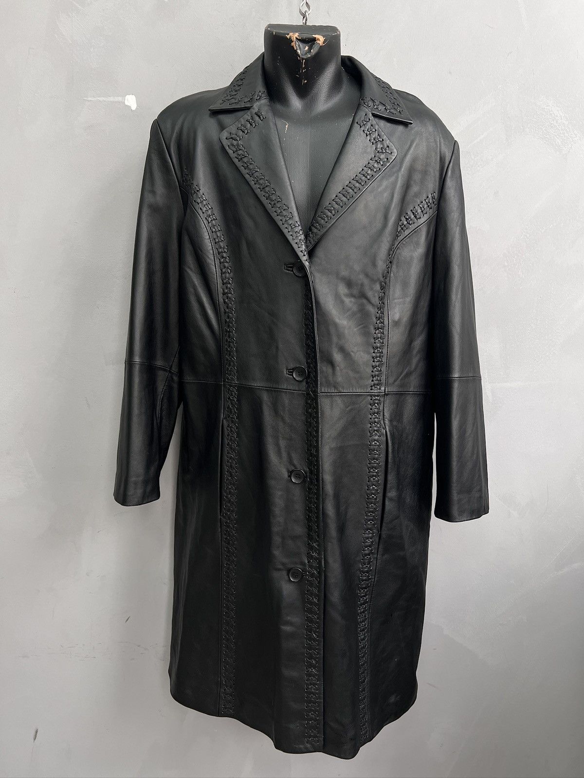 14th Addiction avant garde long leather coat blazer 14th addiction style Size US L / EU 52-54 / 3 - 1 Thumbnail