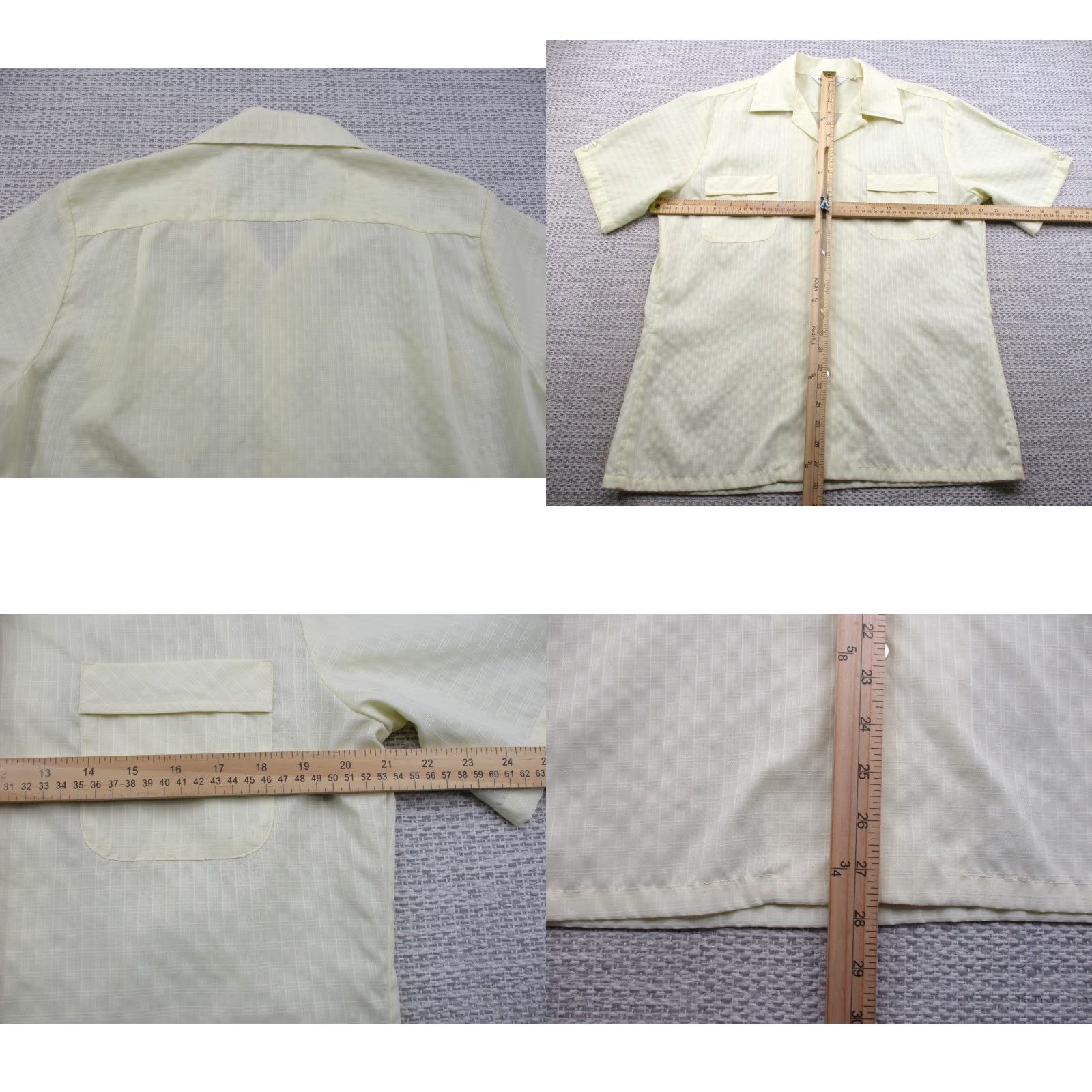 Vintage VINTAGE Joel California Shirt Mens Medium Disco Yellow Pockets 60s 70s Button-Front Short Sleeve Size US M / EU 48-50 / 2 - 8 Thumbnail