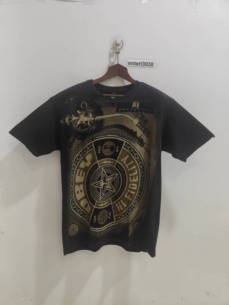 Vintage Usa made Vintage Obey Hi Fidelity black Tee L Sz tag OBEY Size US L / EU 52-54 / 3 - 1 Thumbnail