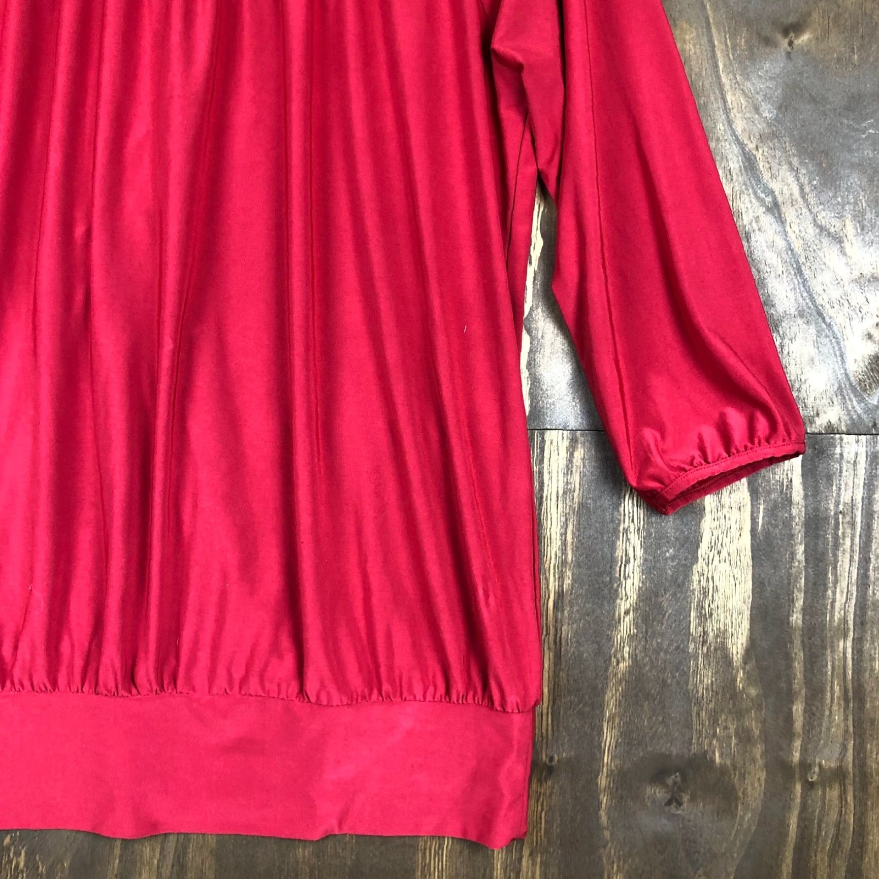 Express Express Shirt Women Red Blouse 3/4 Sleeve Round Neck Stretch S Size S / US 4 / IT 40 - 4 Thumbnail