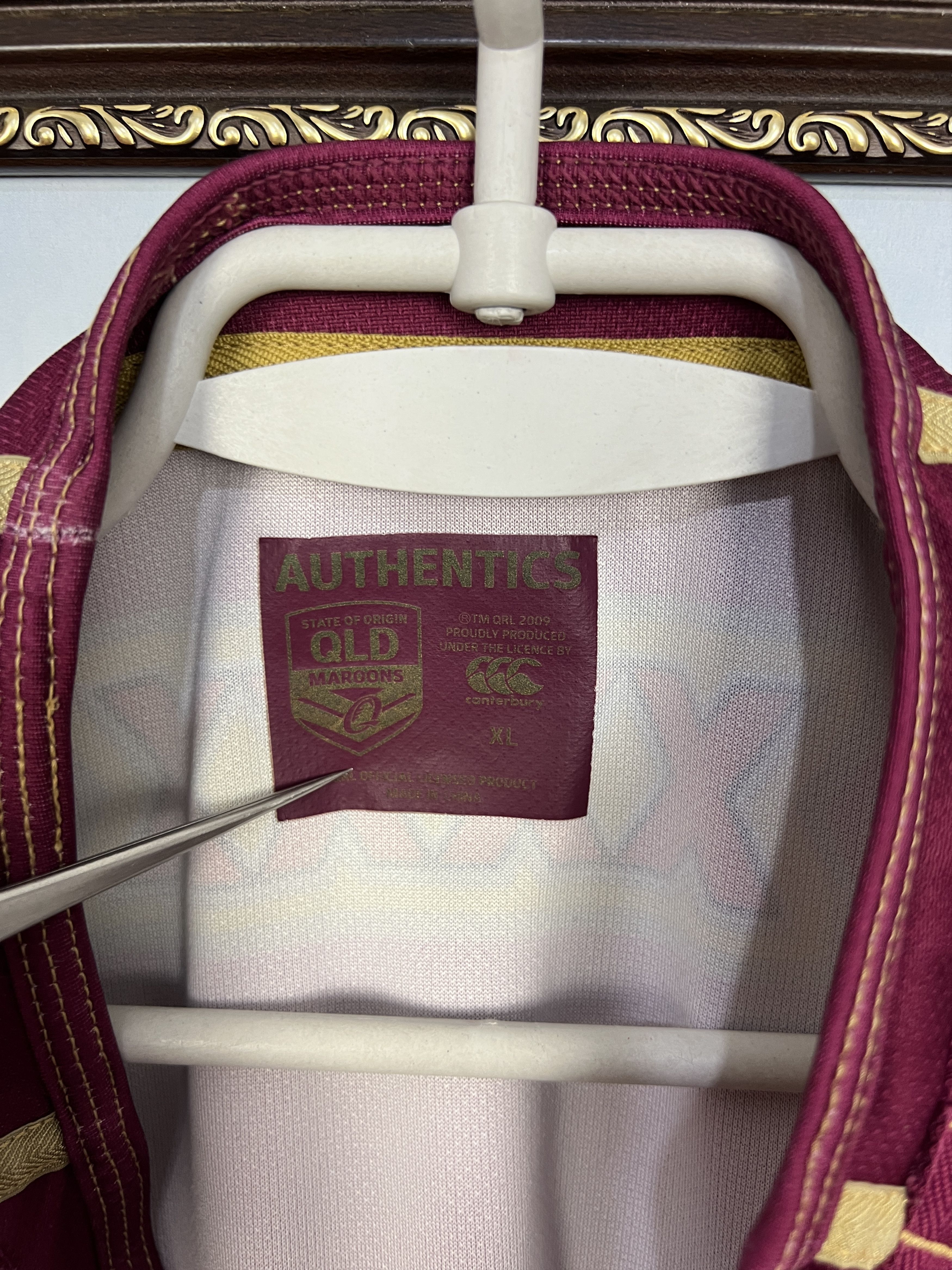 Canterbury of New Zealand Queensland Maroons Holden State Of Origin Canterbury Jersey Size US XL / EU 56 / 4 - 5 Thumbnail