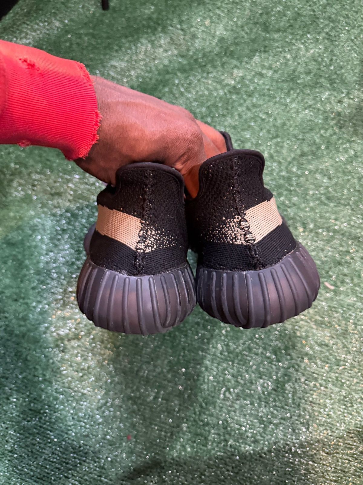 Adidas Yeezy 350 Core Black Green Size US 13 / EU 46 - 4 Thumbnail