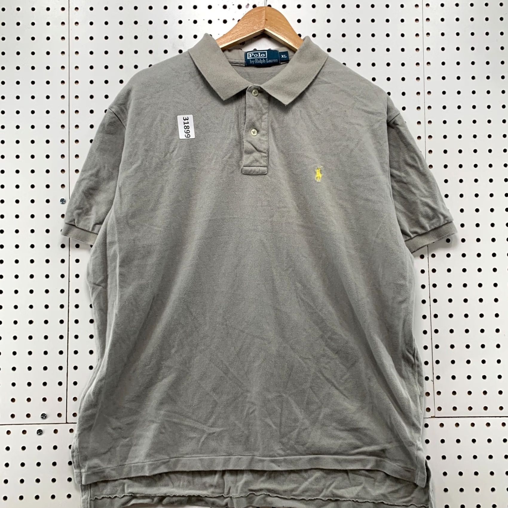 Polo Ralph Lauren Polo Ralph Lauren Shirt Mens XL Gray Yellow Pony Collared Casual 25x28.5 Size US XL / EU 56 / 4 - 2 Thumbnail