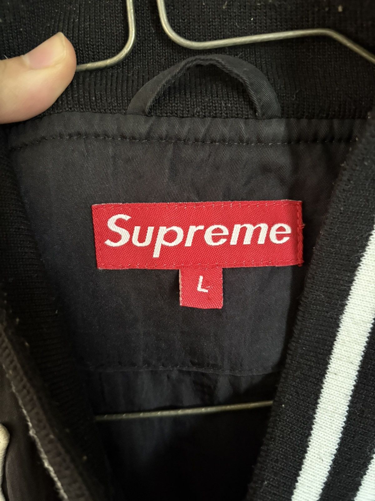 Supreme 2007 Supreme NCAA Varsity Jacket Black Size US L / EU 52-54 / 3 - 6 Thumbnail