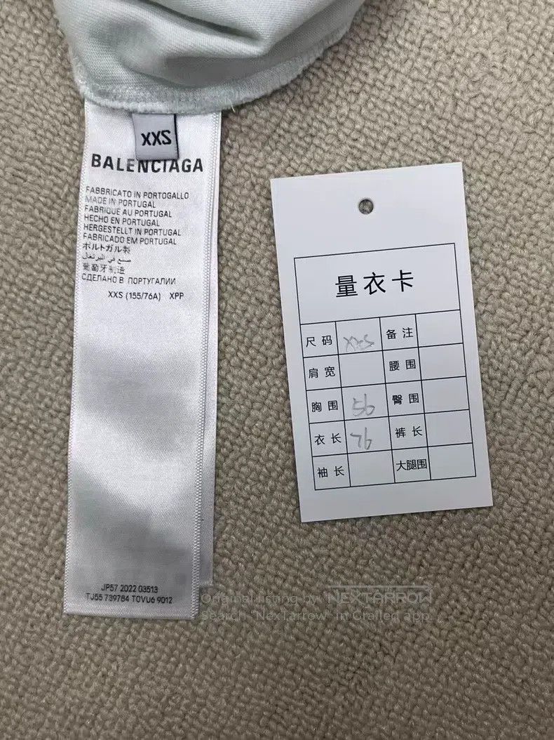 Balenciaga Balenciaga Letter Logo Print Crew Neck Short Sleeve T-Shir Size US XXS / EU 40 - 5 Thumbnail