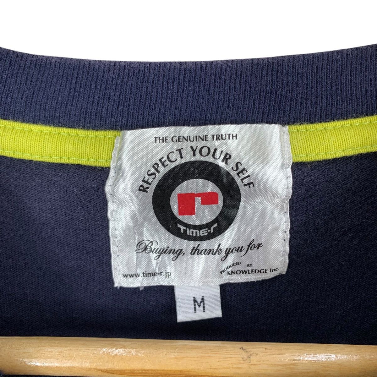 Japanese Brand TIME-R Japanese Brand Respect Yourself Three Quarter Tshirt Size US M / EU 48-50 / 2 - 6 Thumbnail