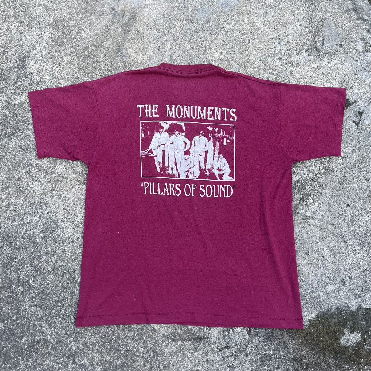 Band Tees × Vintage 🔥Trash🔥Vintage 90s Monuments Pillars Of Sound Promo Tee Size US XL / EU 56 / 4 - 4 Thumbnail