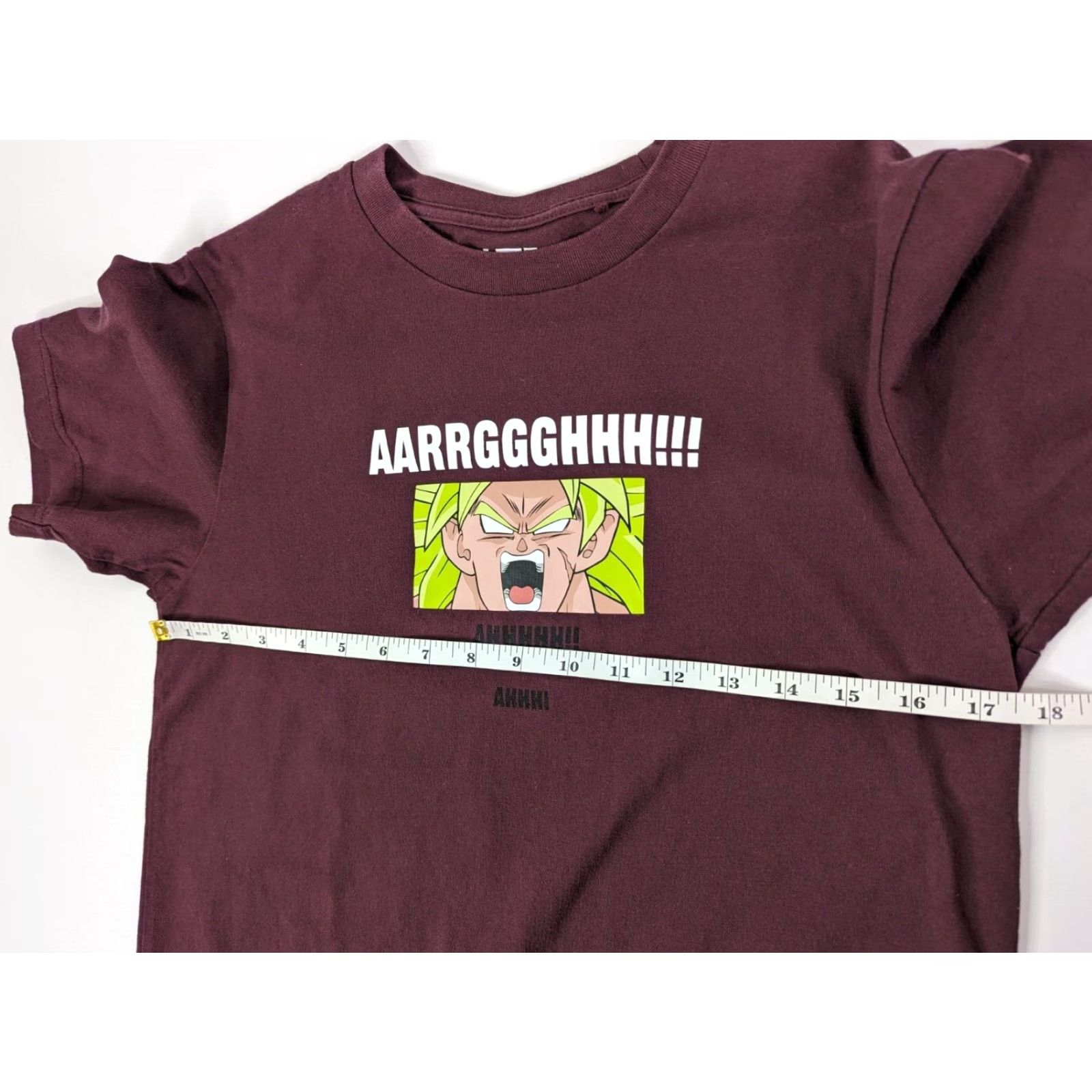 Uniqlo VINTAGE Uniqlo T-Shirt Dragon Ball Maroon XS Men Short Sleeve Halloween AARRGGGHHH!!! Dragon Ball Super Broly Mens XS Maroon T-Shirt Size US XS / EU 42 / 0 - 6 Thumbnail
