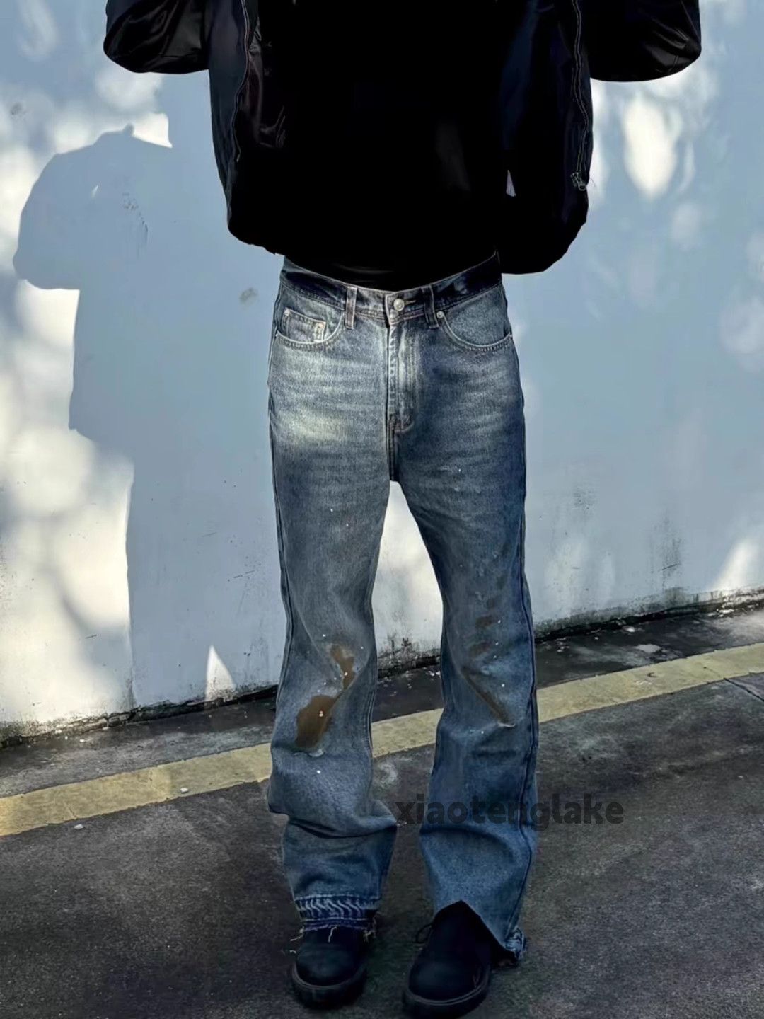 Japanese Brand Unisex. Faded punk grunge ripped damaged jeans Size US 32 / EU 48 - 1 Thumbnail