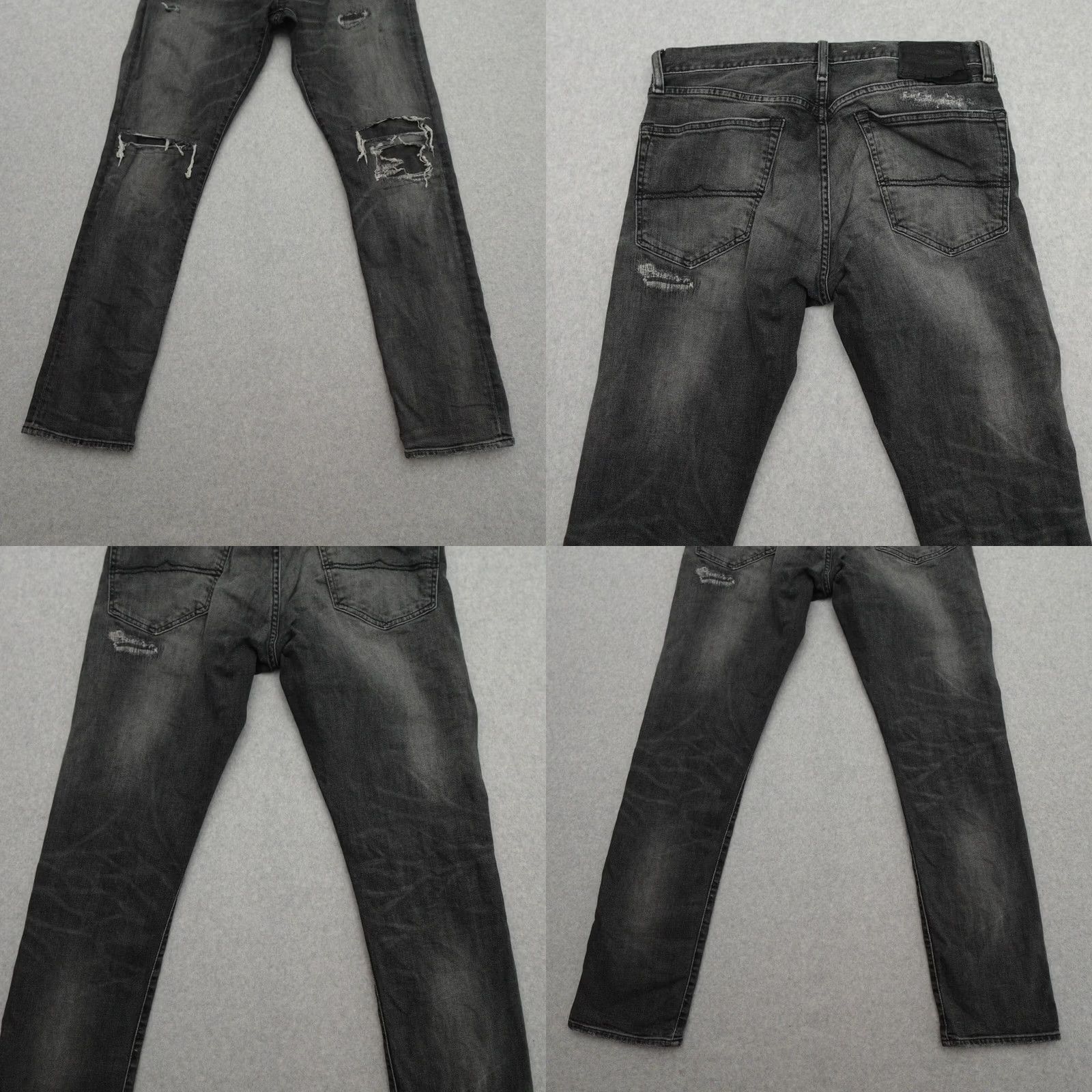 Vintage Denim & Supply Ralph Lauren Jeans Mens 32x31 Distressed Black Patchwork Straight Jeans Size US 32 / EU 48 - 9 Thumbnail