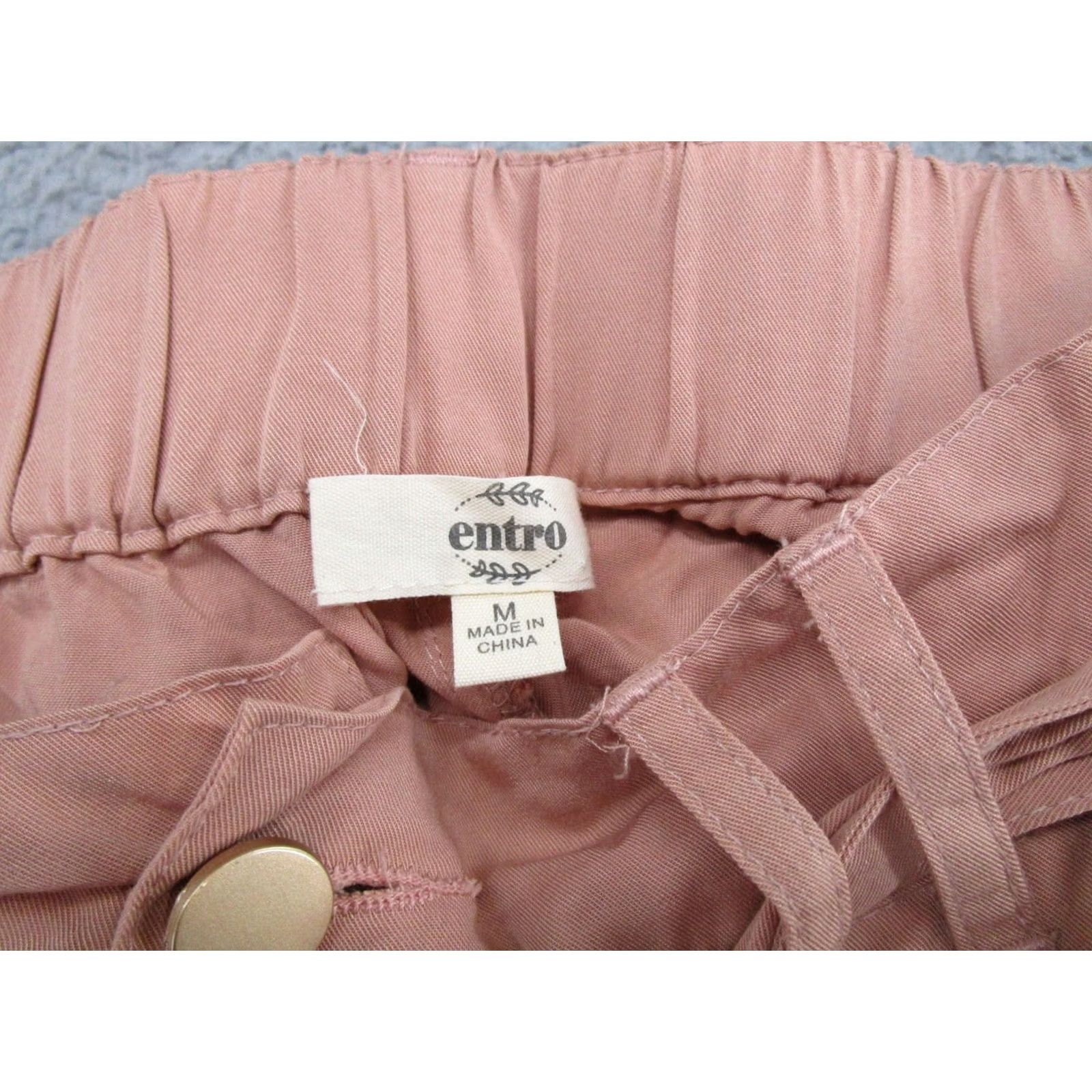 Vintage Entro Pink Jogger Pants Lightweight Tencel Blend Size M Women’s Adult Medium Peach Belted Size 32" / US 10 / IT 46 - 4 Thumbnail