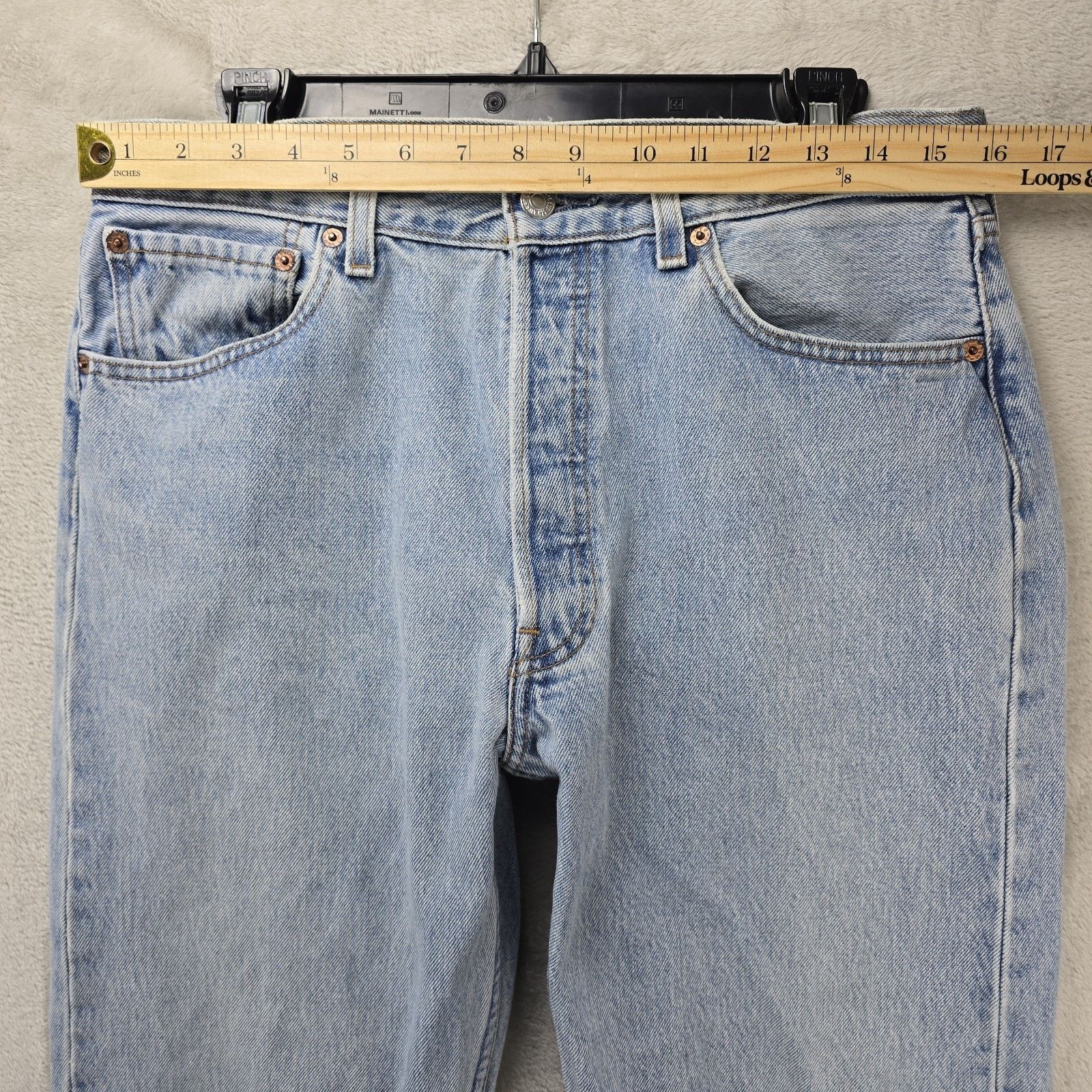 Levi's Vintage Levis 501 Women Jeans 33X34 (Fits 32x32) Blue 90s Size 32" / US 10 / IT 46 - 12 Thumbnail