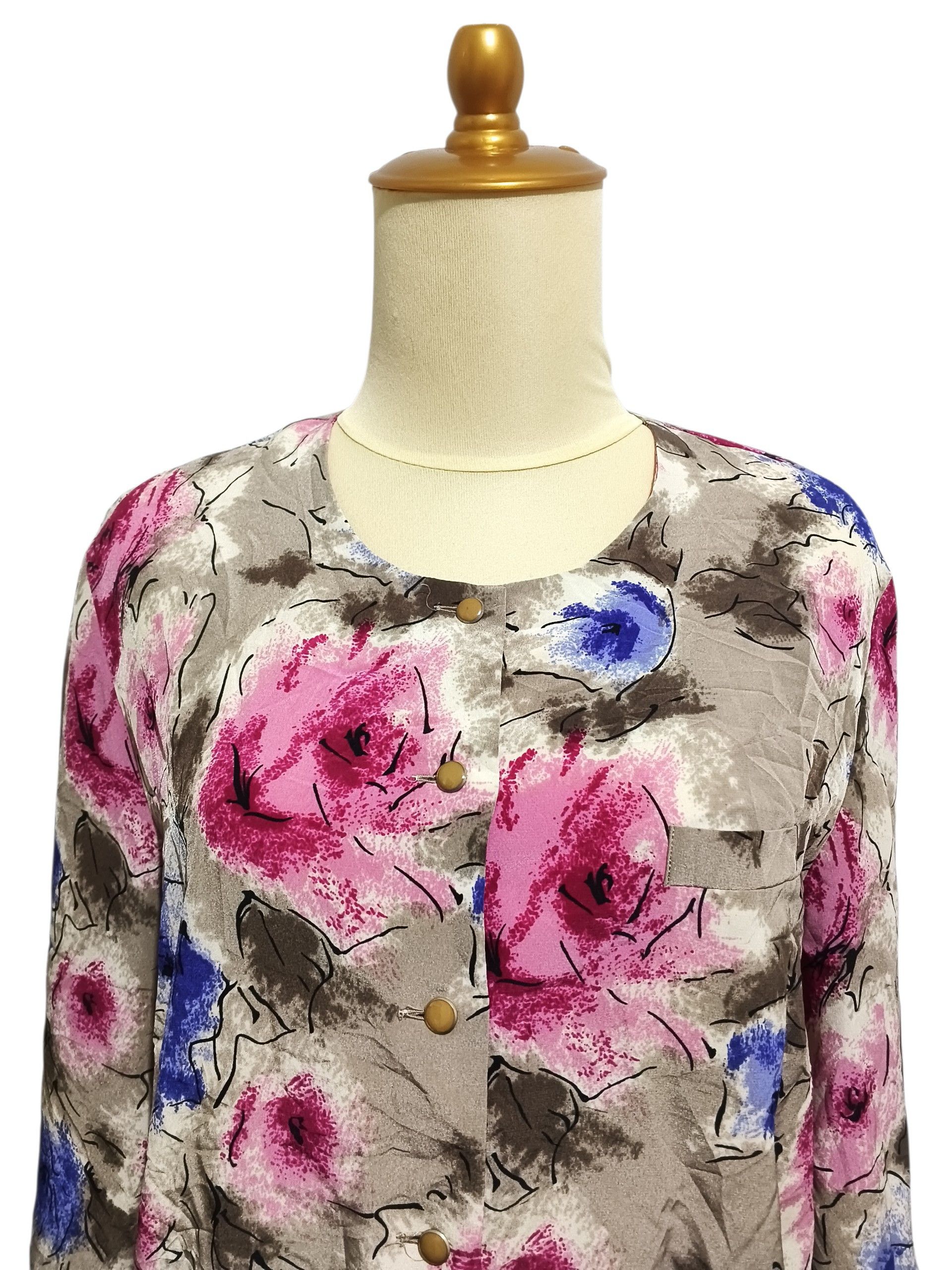 Pierre Balmain Vintage Pierre Balmain Floral Blouses Size S / US 4 / IT 40 - 2 Thumbnail