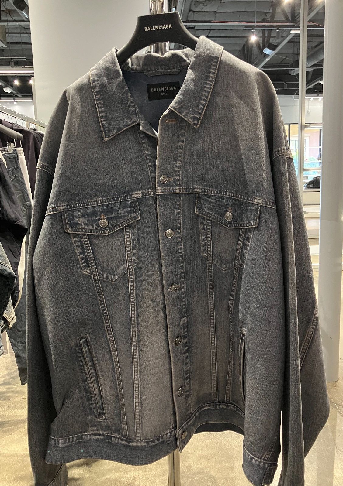 Balenciaga 🔥$10K VALUE🔥LEATHER Tromple L’Oleil Denim Jacket Size US M / EU 48-50 / 2 - 1 Thumbnail