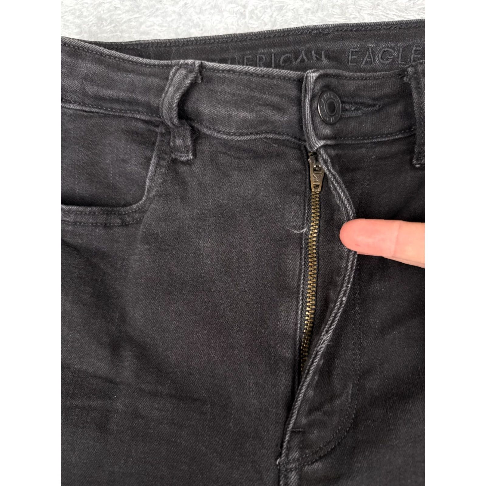 American Eagle Outfitters American Eagle Outfitters Jeans Women 6 Regular Black High Rise Skinny Next Level Stretch 90s Size 28" / US 6 / IT 42 - 5 Thumbnail