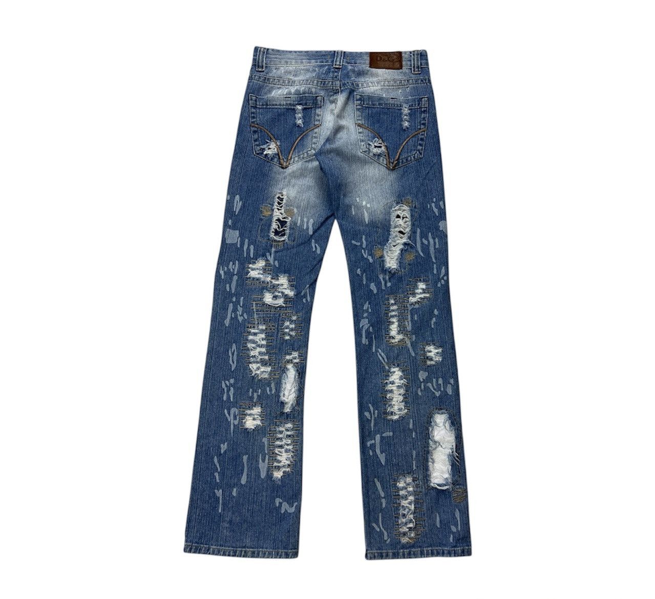Dolce & Gabbana Vintage Dolce & Gabbana distressed denim y2k painted jeans Size US 31 - 2 Thumbnail