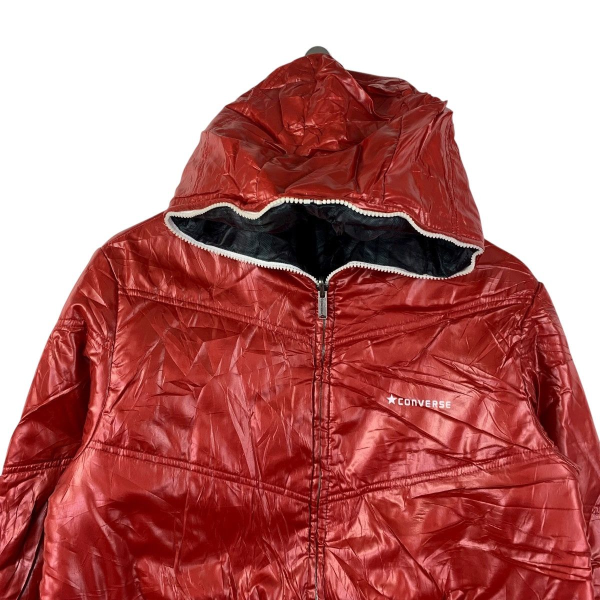 Converse Vintage Converse Reversible Puffer Jacket Red / Green Plain Size US XL / EU 56 / 4 - 4 Thumbnail