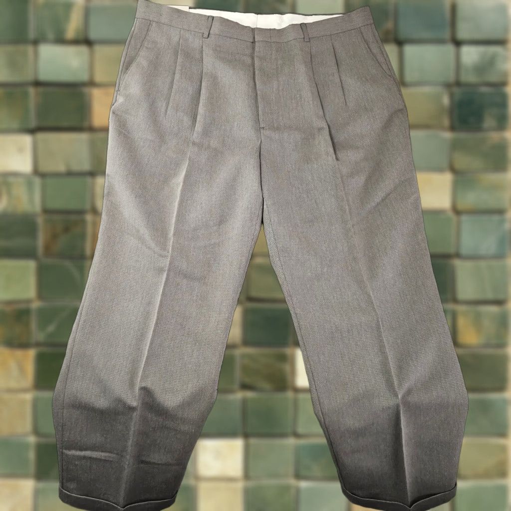 Haggar VINTAGE Haggar Dress Pants Mens 40x30 Taupe Classic Fit Pleated Cuffed USA Made Size US 40 / EU 56 - 1 Thumbnail