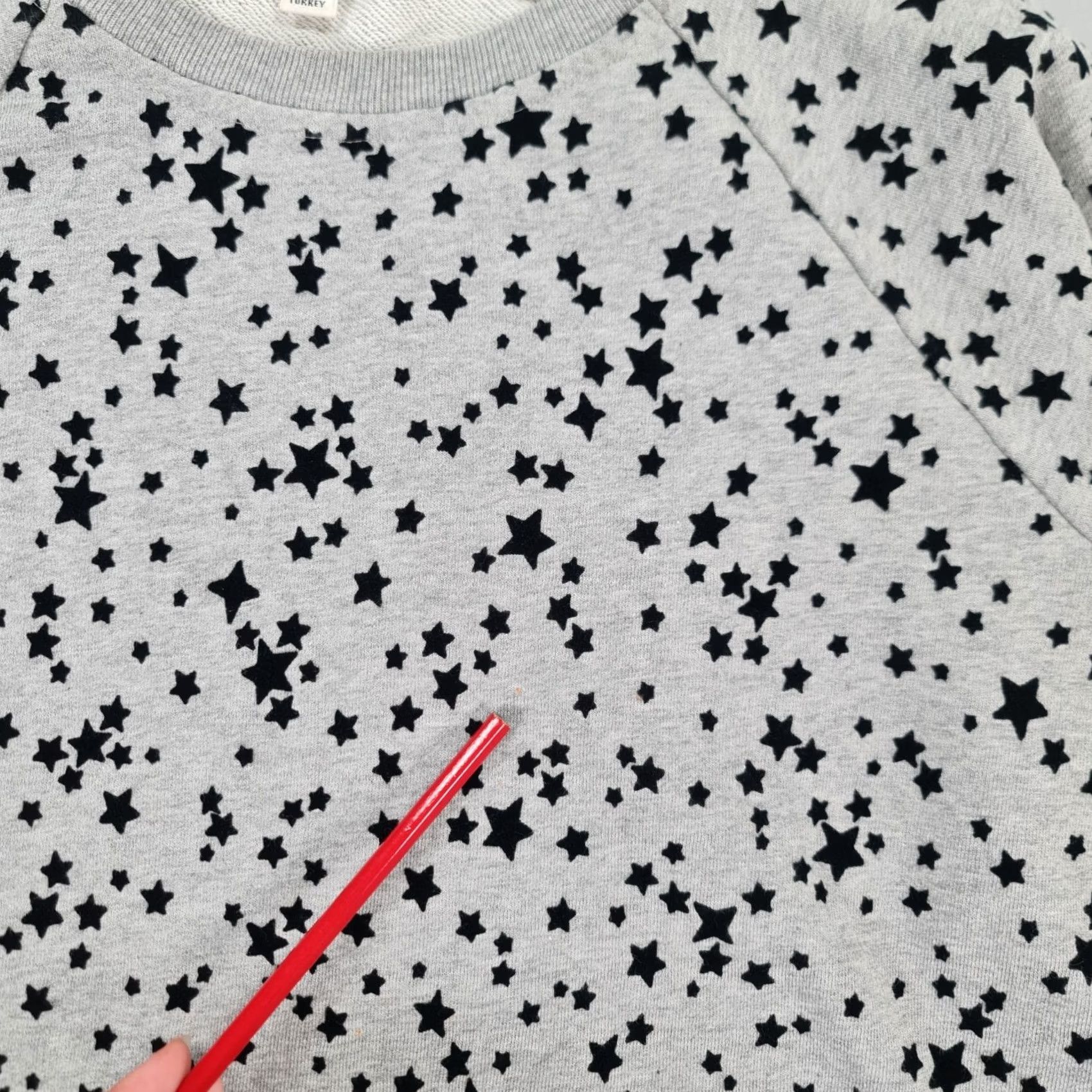 Whistles Whistles Womens Sweatshirt Grey Medium Long Sleeve Star Print Cotton Pullover Size M / US 6-8 / IT 42-44 - 4 Thumbnail