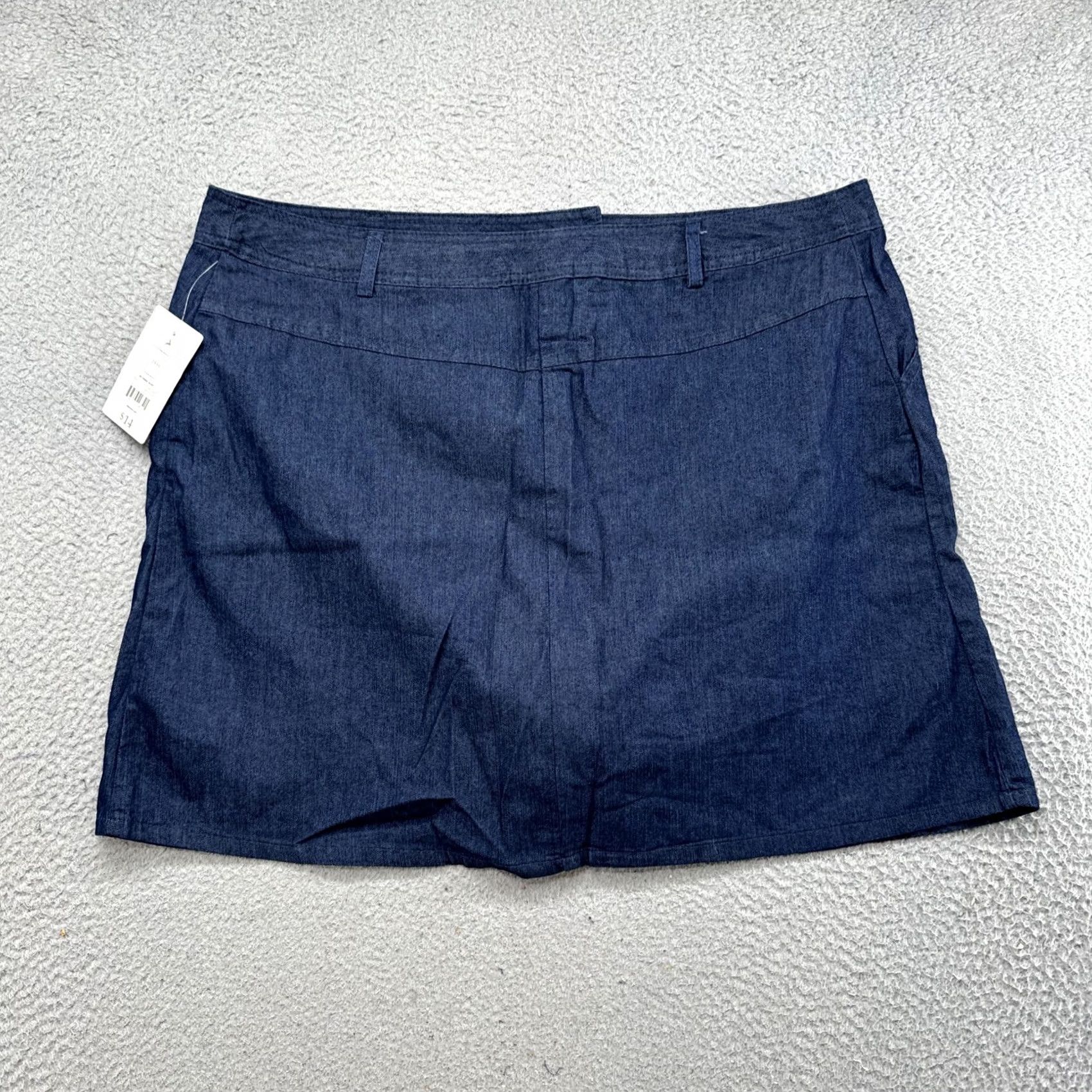 Vintage VINTAGE White Stag Denim Skort Skirt Midi Plus Size 18 Blue A-Line Pockets 90s Ba Womens Size 40" / US 18 - 7 Thumbnail