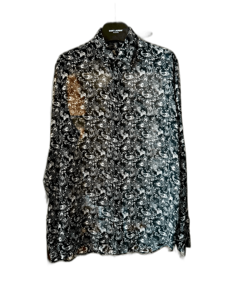 Saint Laurent Paris saint laurent 19ss paisley long sleeve-2507 Size US S / EU 44-46 / 1 - 1 Thumbnail