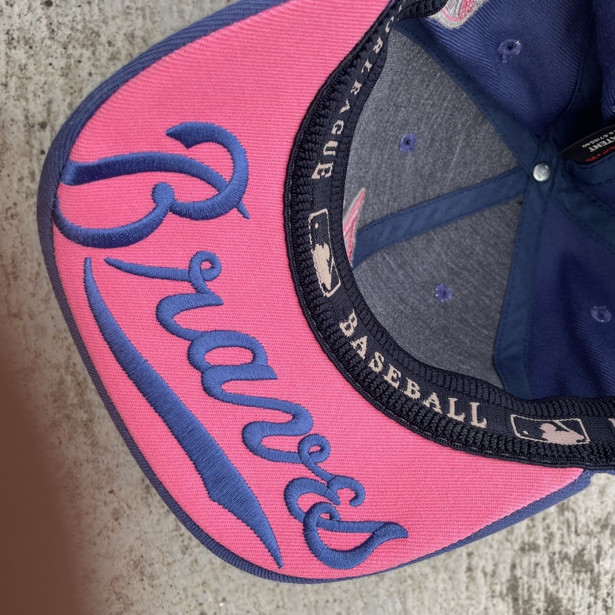 MLB Atlanta braves neon blue with indian logo Size ONE SIZE - 10 Thumbnail
