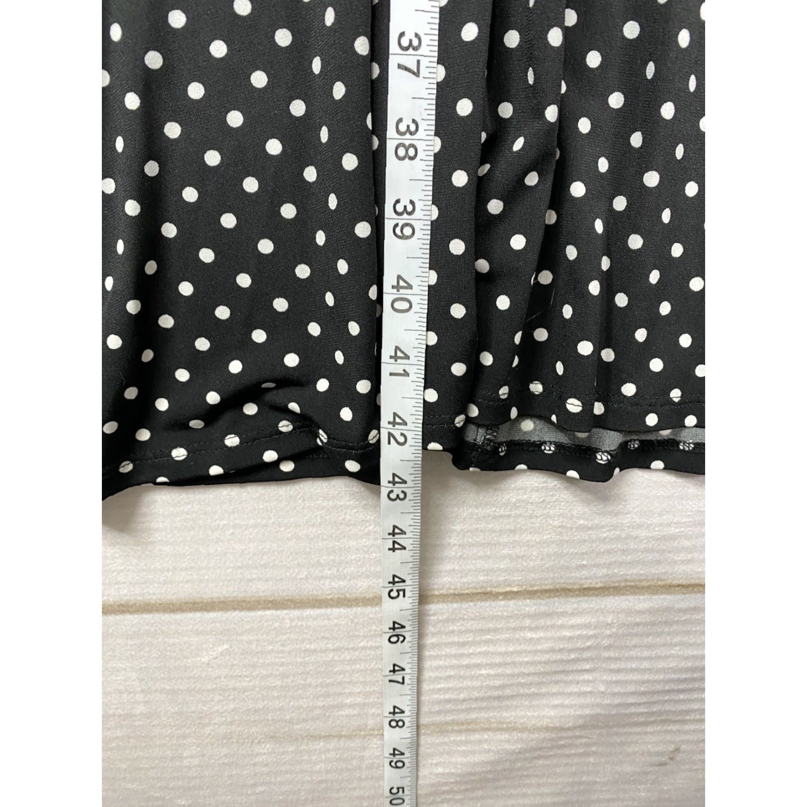 Vintage Ronni Nicole Dress Womens 16 Black Polka Dot V Neck Flowy Stretch Midi Ladies Sö Size XXL / US 16-18 / IT 52-54 - 7 Thumbnail