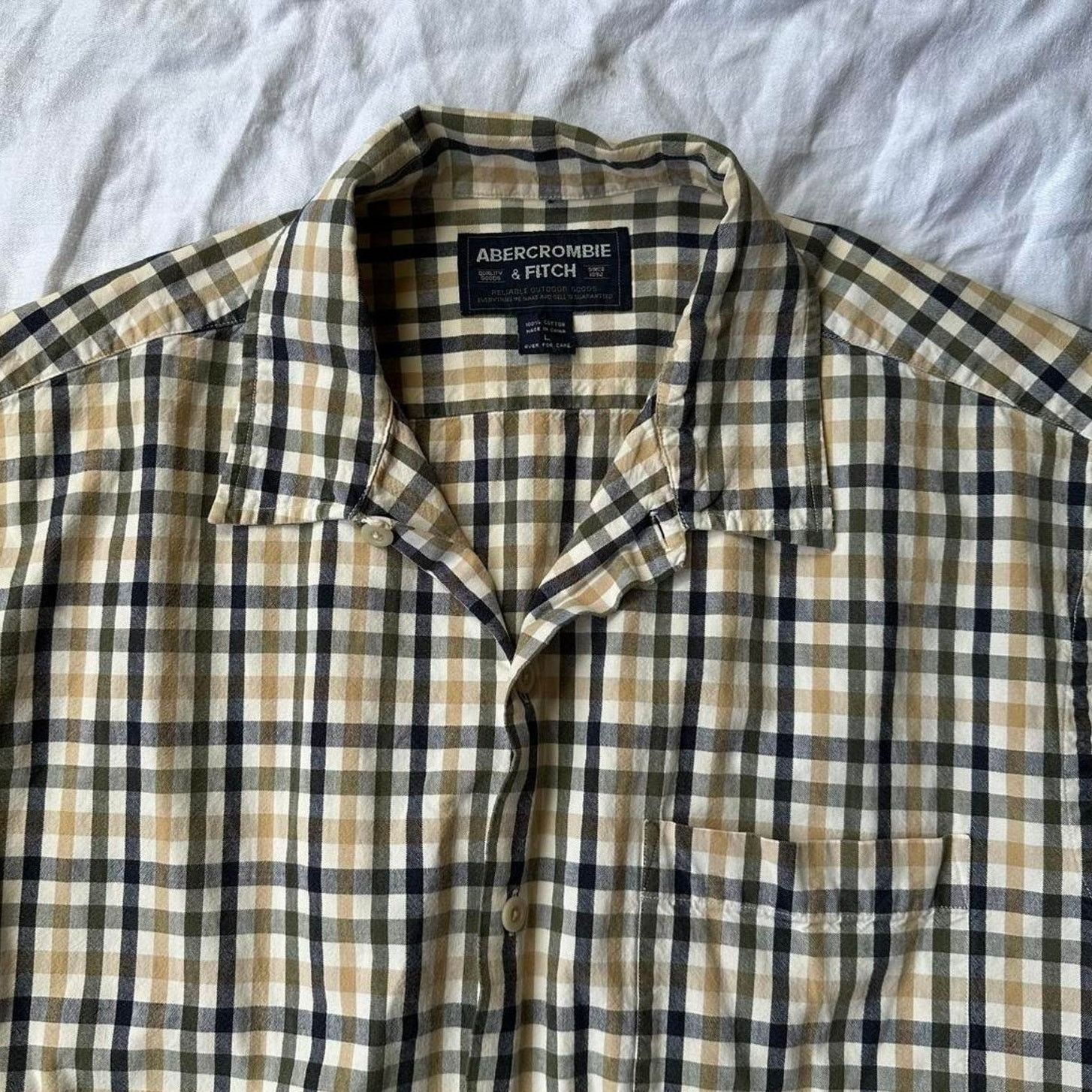 Abercrombie & Fitch × Vintage Vintage 00s Abercrombie & Fitch Plaid Button Up Short Sleeve Size US XL / EU 56 / 4 - 1 Thumbnail