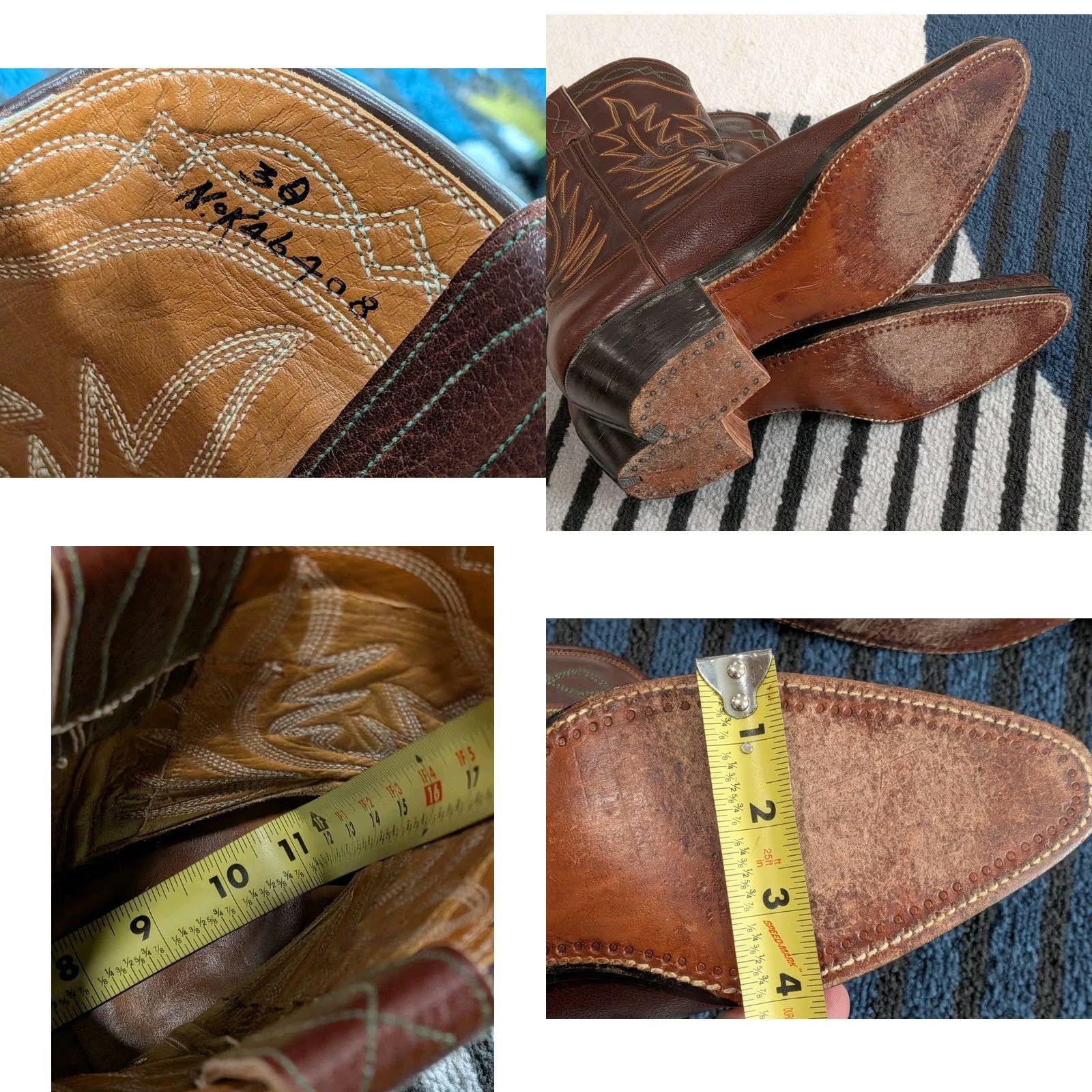 Vintage VINTAGE LeeKee Kowloon Boots Cowboy Western Leather Handmade Hong Kong Brown Size 10-11 Mens Size US 10 / EU 43 - 8 Thumbnail