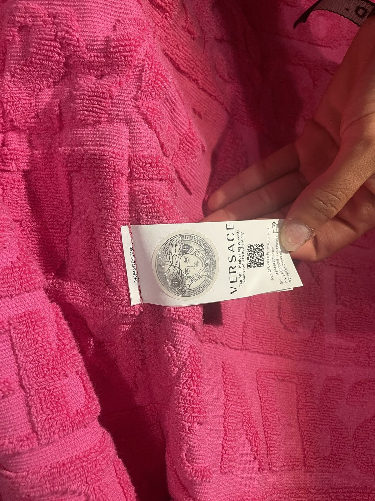 Designer × Versace Pink VERSACE I ♡ BAROQUE BATHROBE Size S / US 4 / IT 40 - 5 Thumbnail