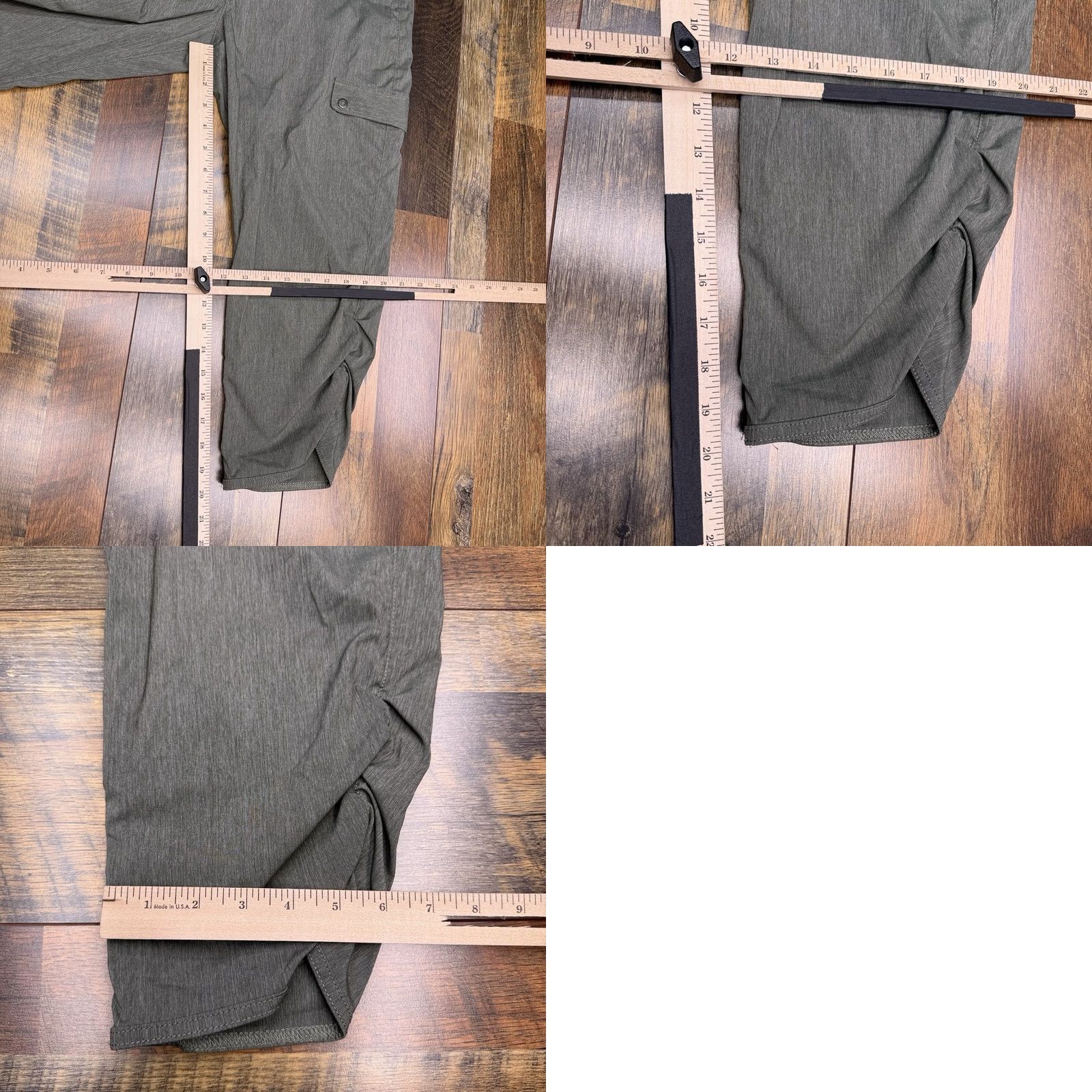 Eddie Bauer Eddie Bauer Travex Capri Cargo Pants Womens 8 Green Mid Rise Stretch Capris Tapered Leg Casual Travel Comfort Nylon Spandex Polyester Size 30" / US 8 / IT 44 - 9 Thumbnail