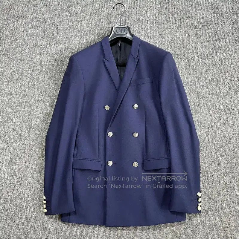 Dior Dior Men's Navy Wool Double-Breasted Blazer . Size US M / EU 48-50 / 2 - 1 Thumbnail